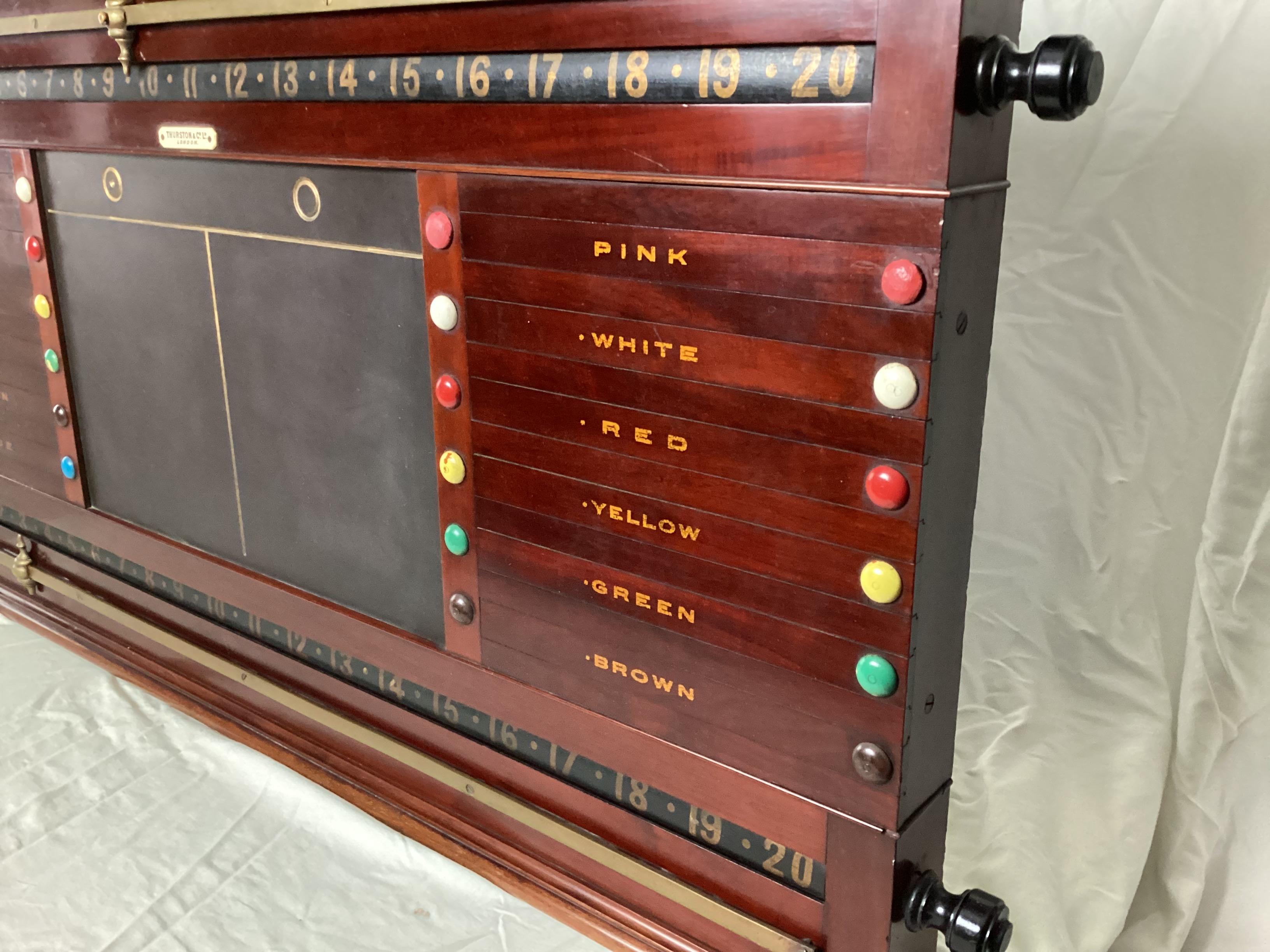 19th Century Antique Thurston & Co Ltd London Snooker Billiards Scoreboard For Sale
