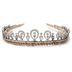 Edwardian circa 1910, P.G. Dodd, London: 14.69 ct Diamond Platinum Tiara