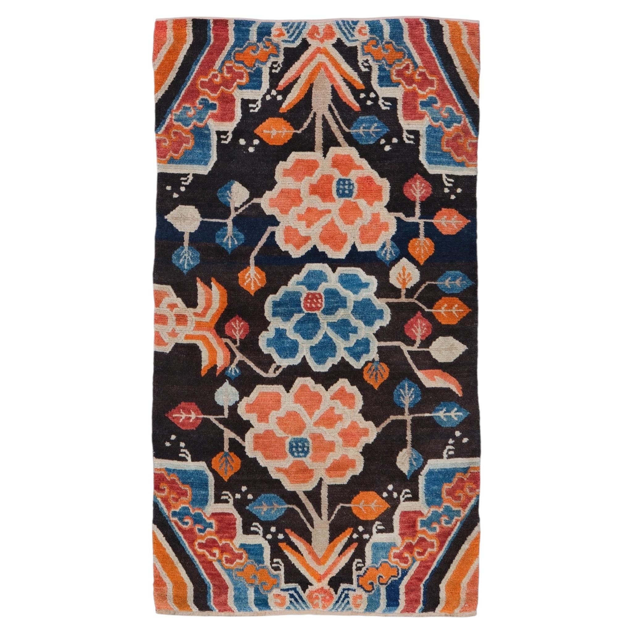Antique Tibet Rug - Late 19th Century For Sale