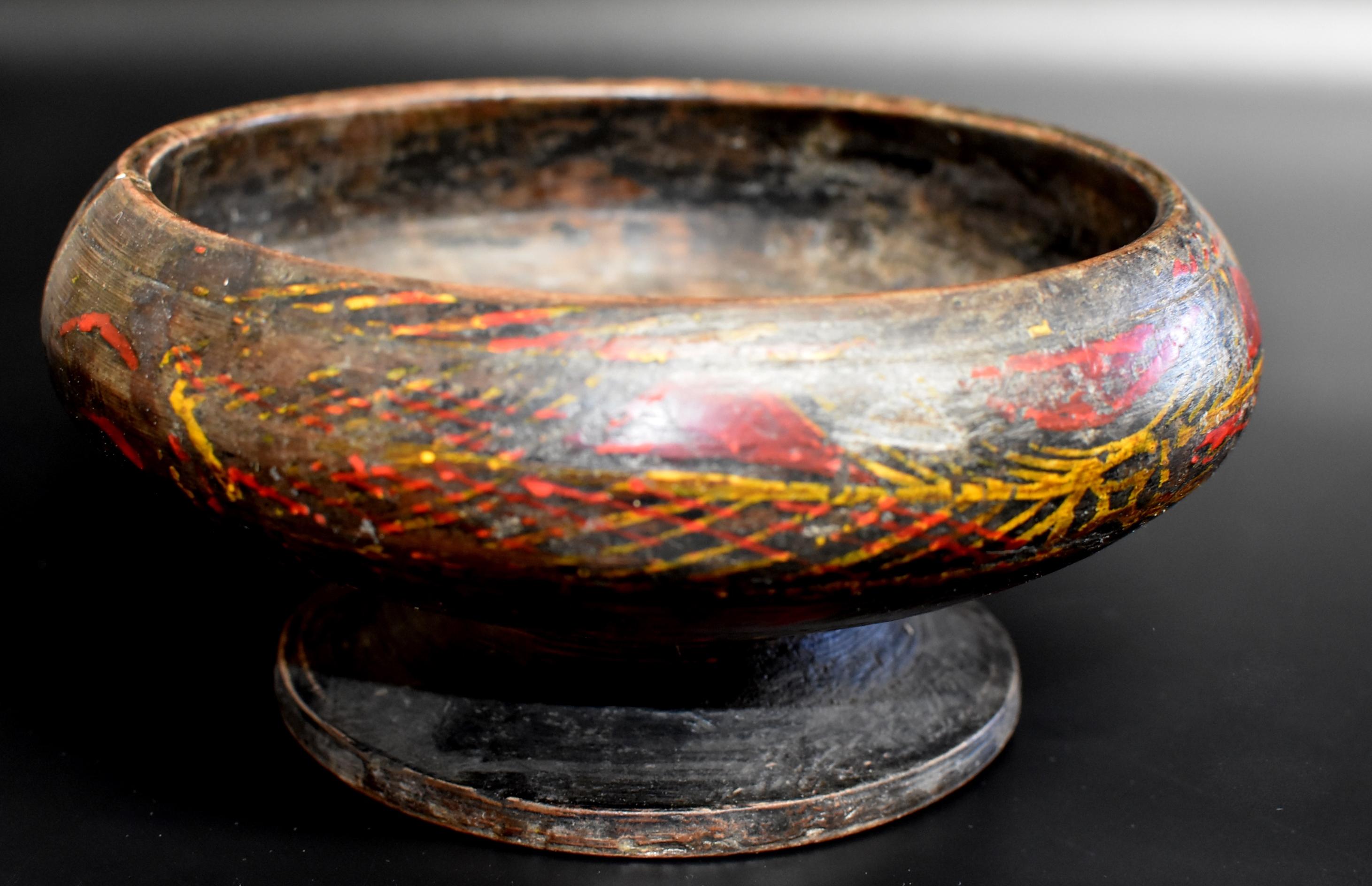 Antique Tibetan Bowl with Wheat Motif 4