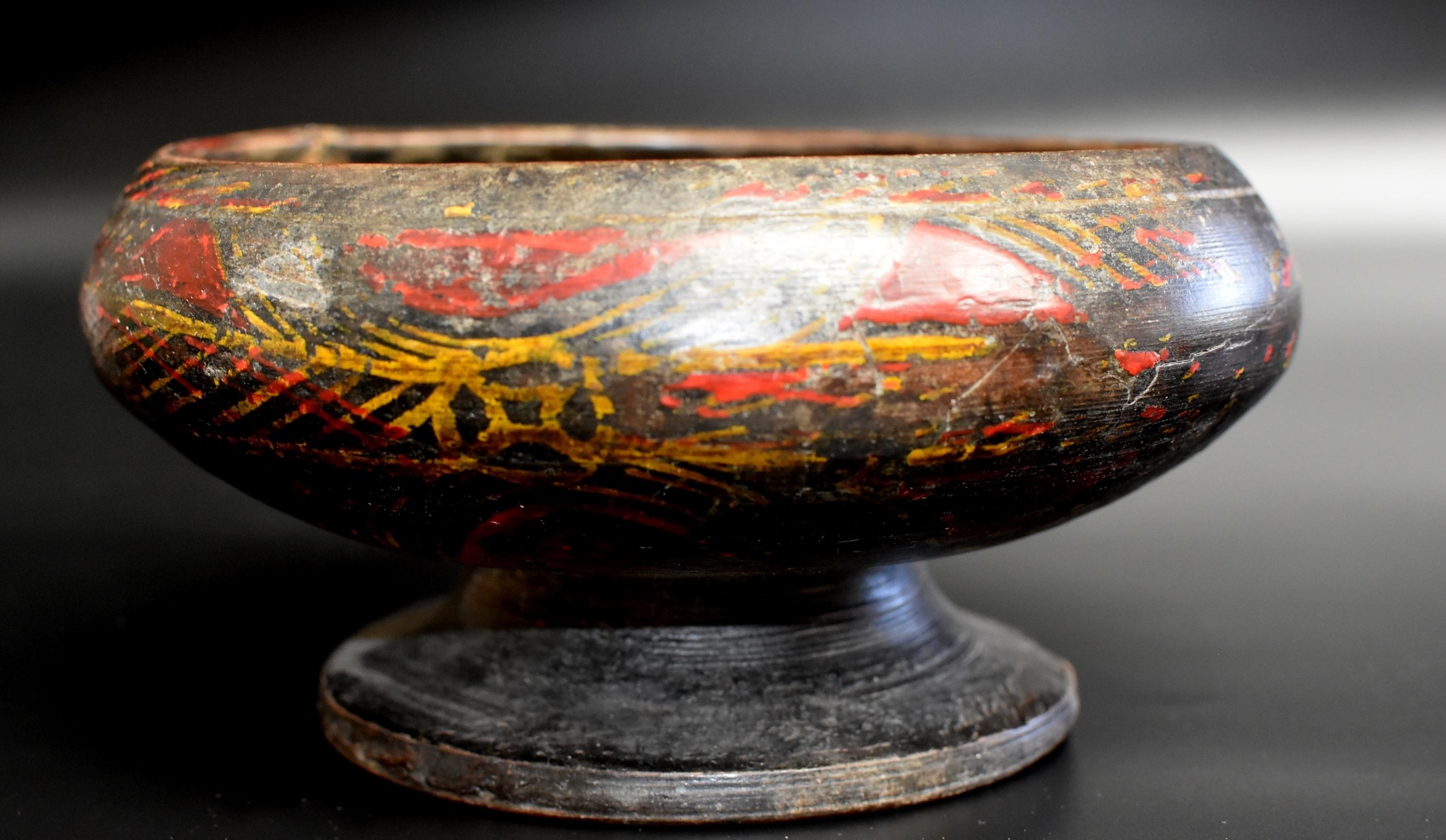 Antique Tibetan Bowl with Wheat Motif 6
