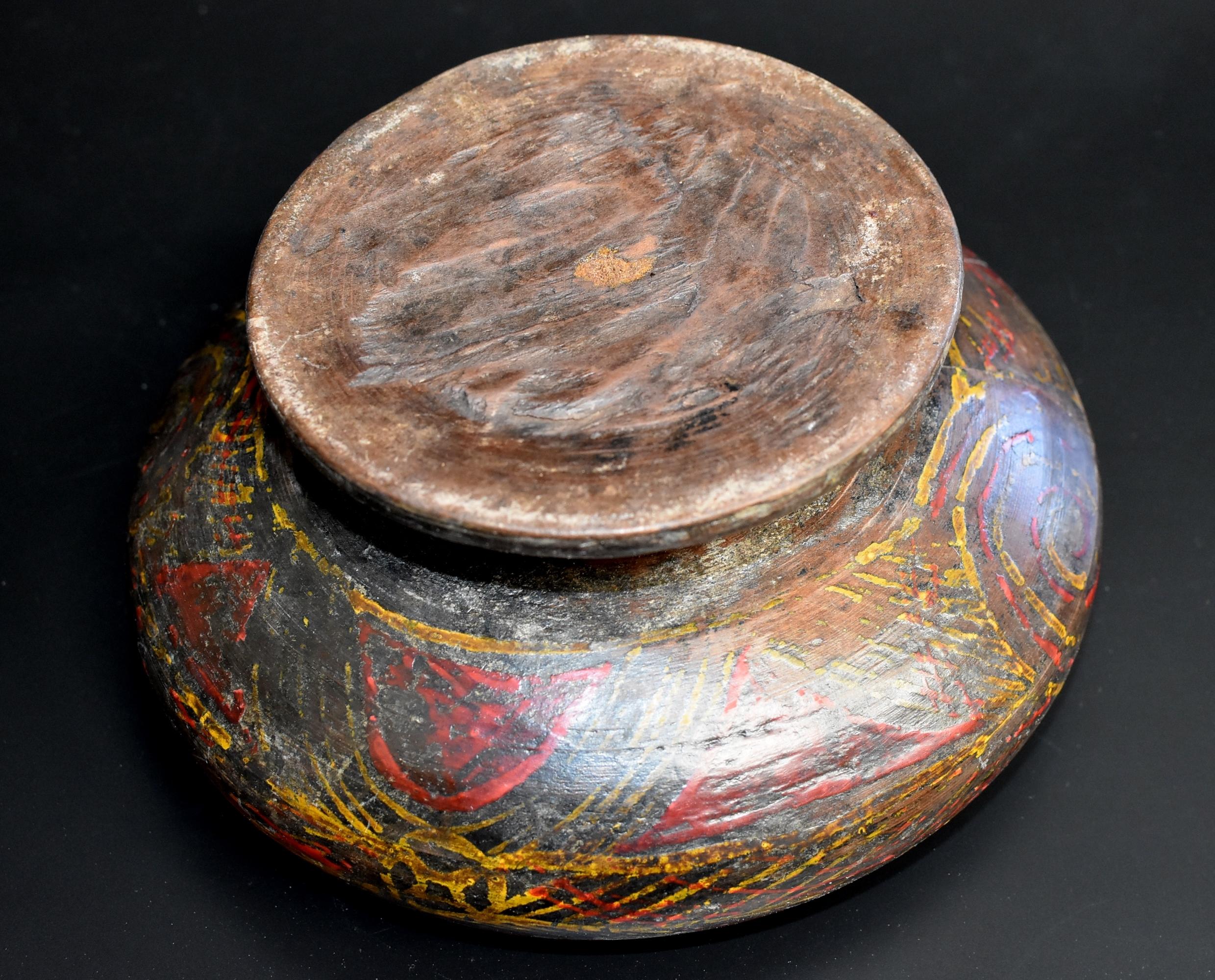 Antique Tibetan Bowl with Wheat Motif 7
