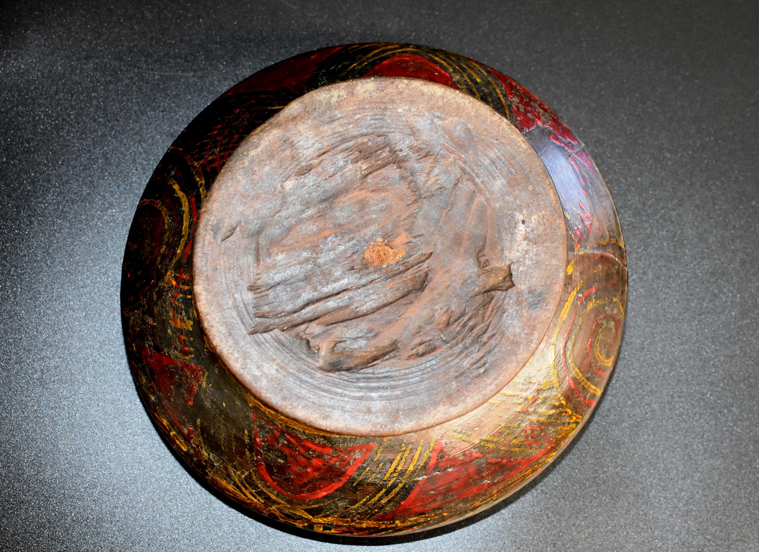 Antique Tibetan Bowl with Wheat Motif 8