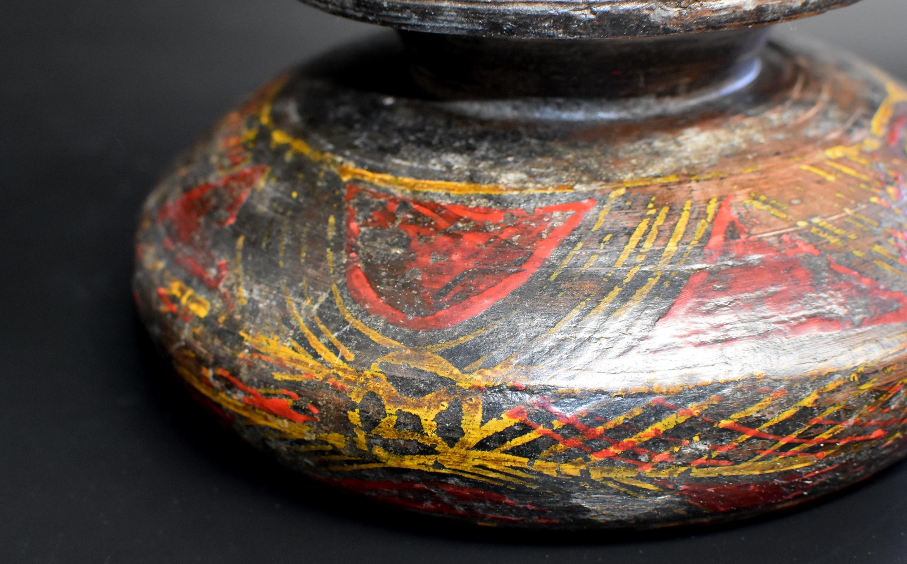 Antique Tibetan Bowl with Wheat Motif 9