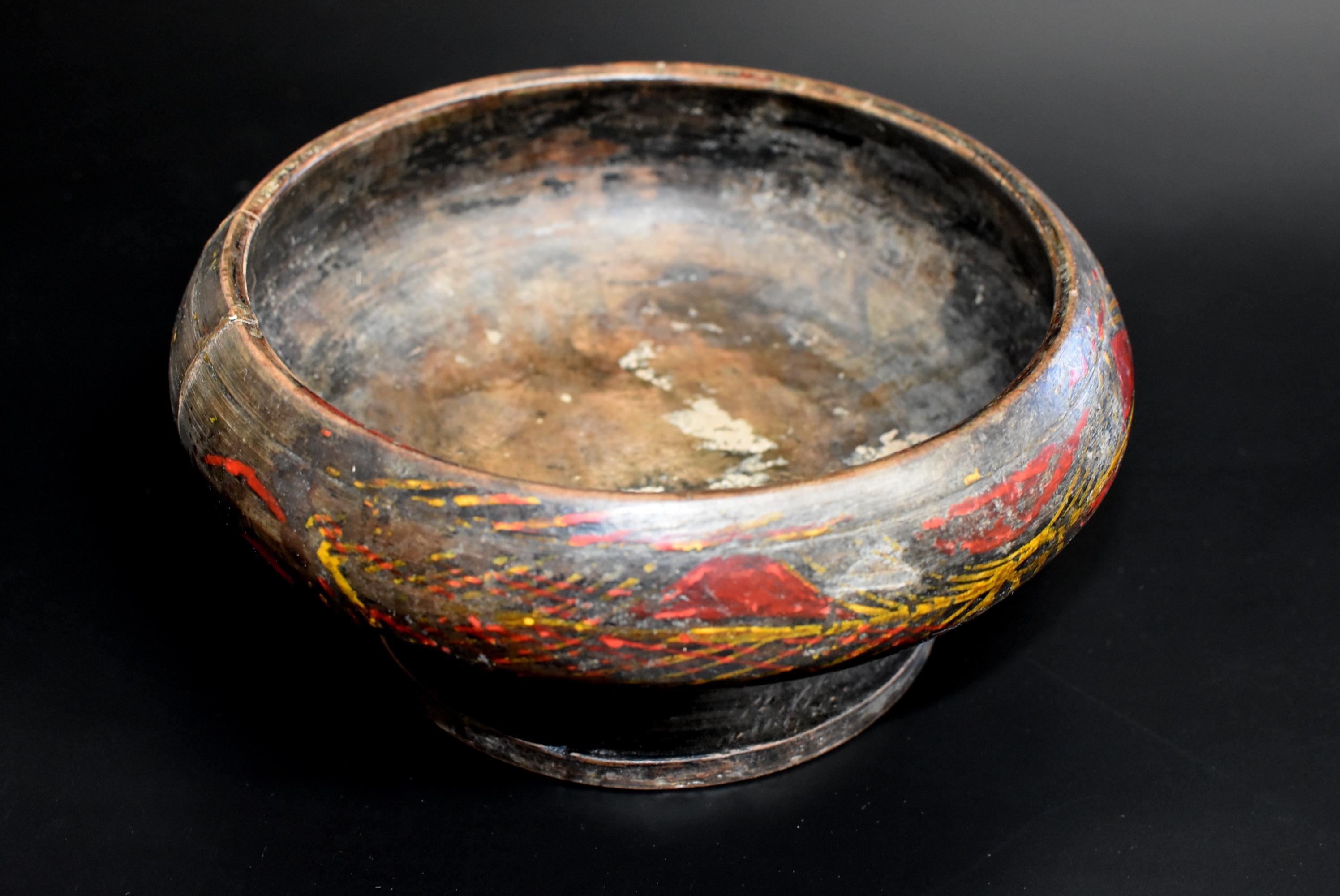 Antique Tibetan Bowl with Wheat Motif 2