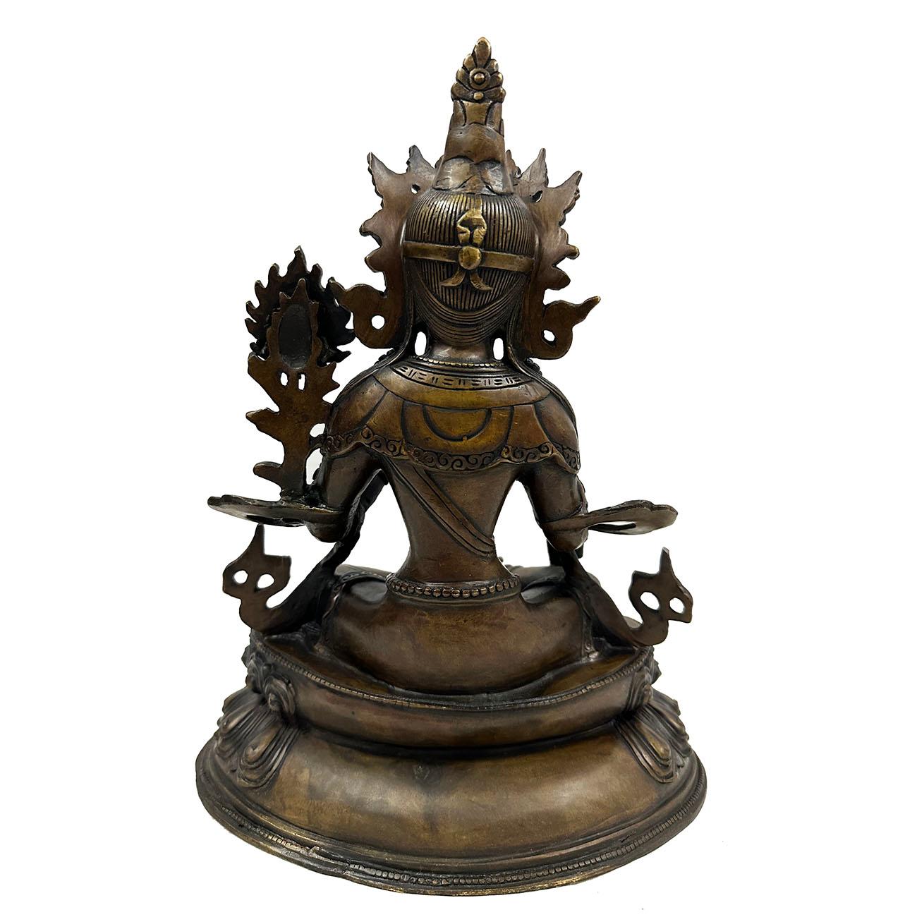 Antique Tibetan Bronze Bodhisattva Tara (Du Mu) Statuary For Sale 4