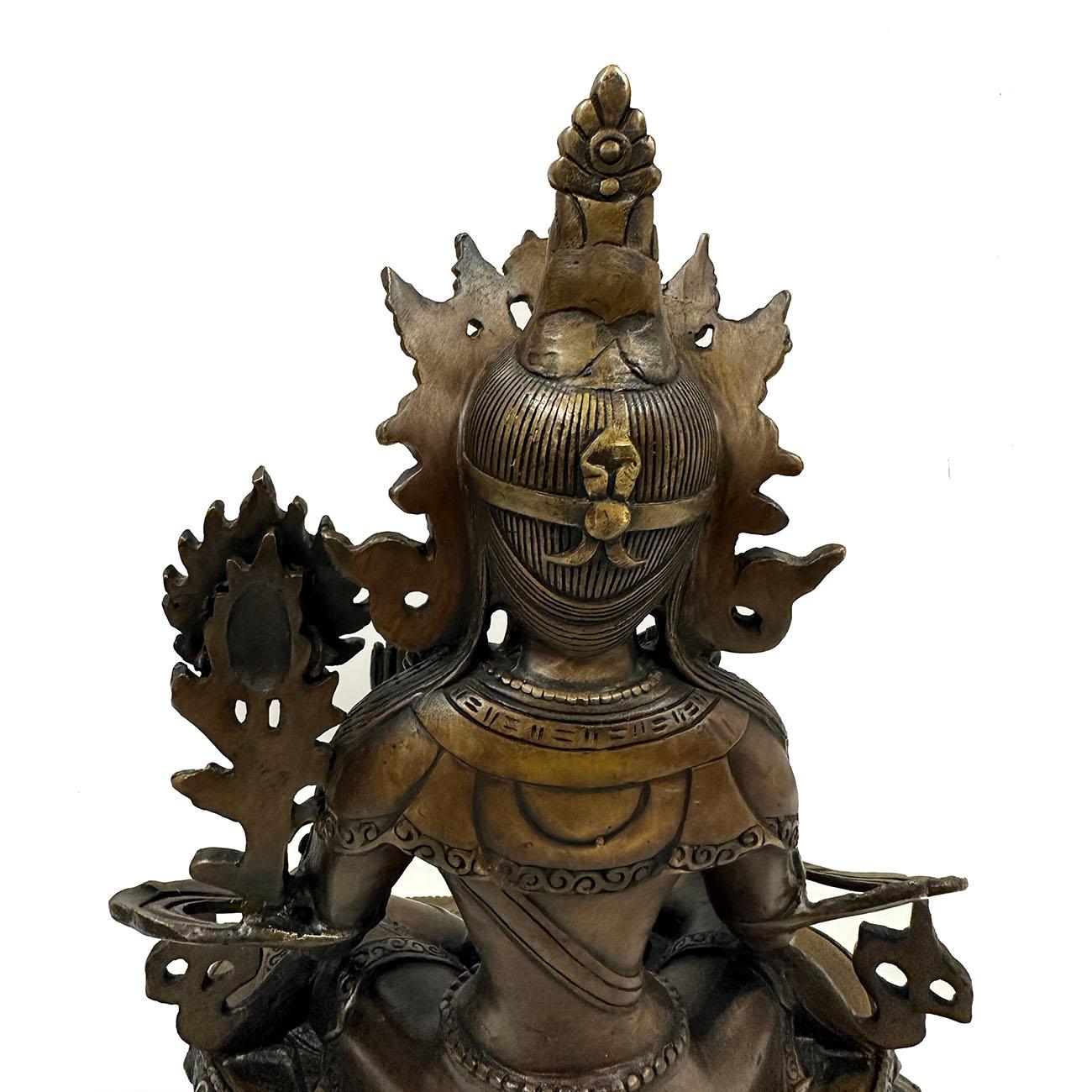 Antique Tibetan Bronze Bodhisattva Tara (Du Mu) Statuary For Sale 5