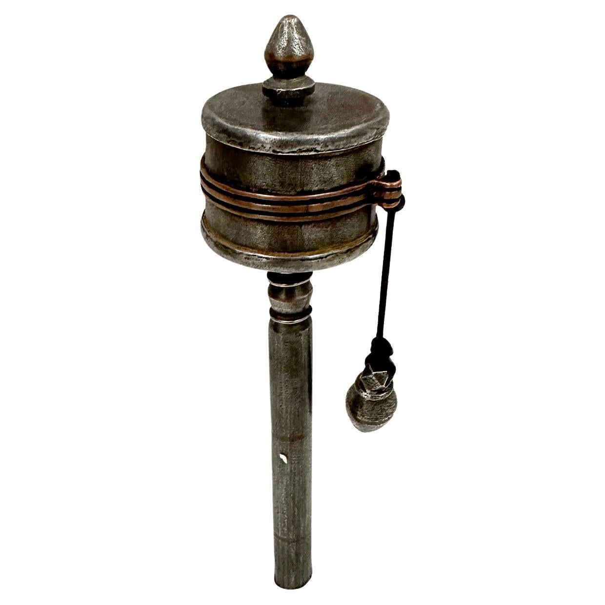 Antique Tibetan Buddhist Handcrafted handheld Spinning Prayer wheel