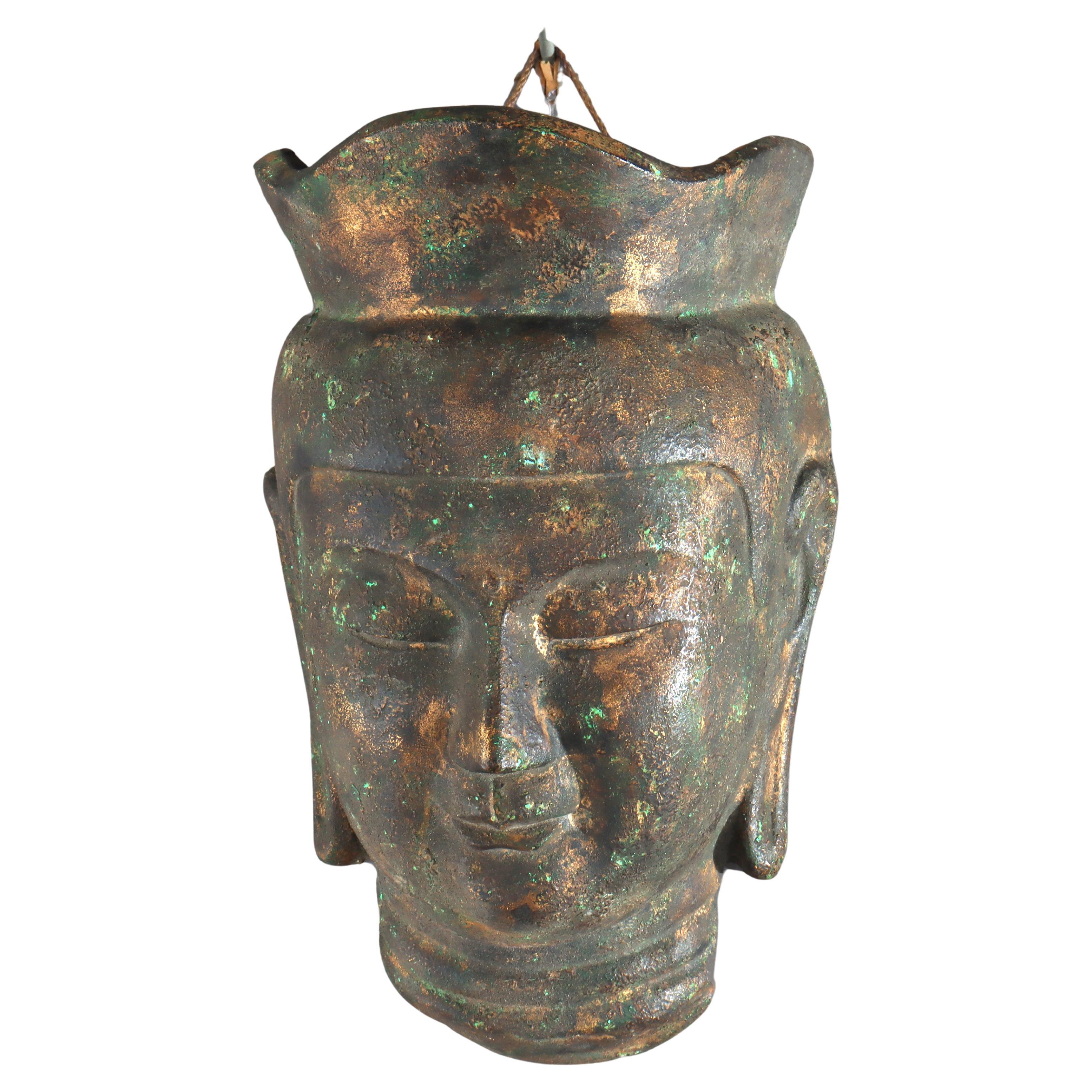 Antique Tibetan Cast Bronze Mask 19thC