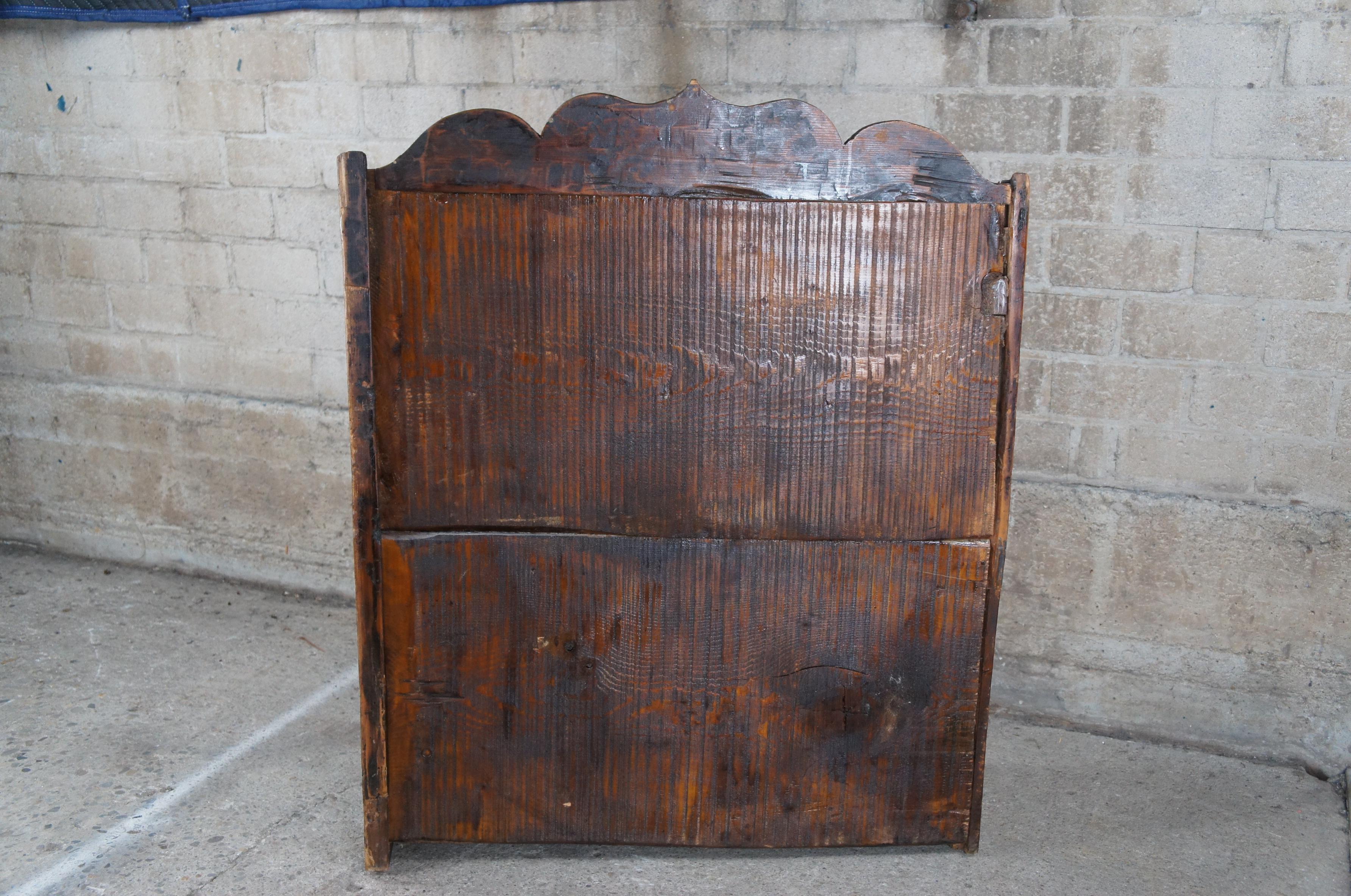 Antique Tibetan Elm Pegam Apothecary Bookcase Chest Altar Cabinet Bench Seat For Sale 3