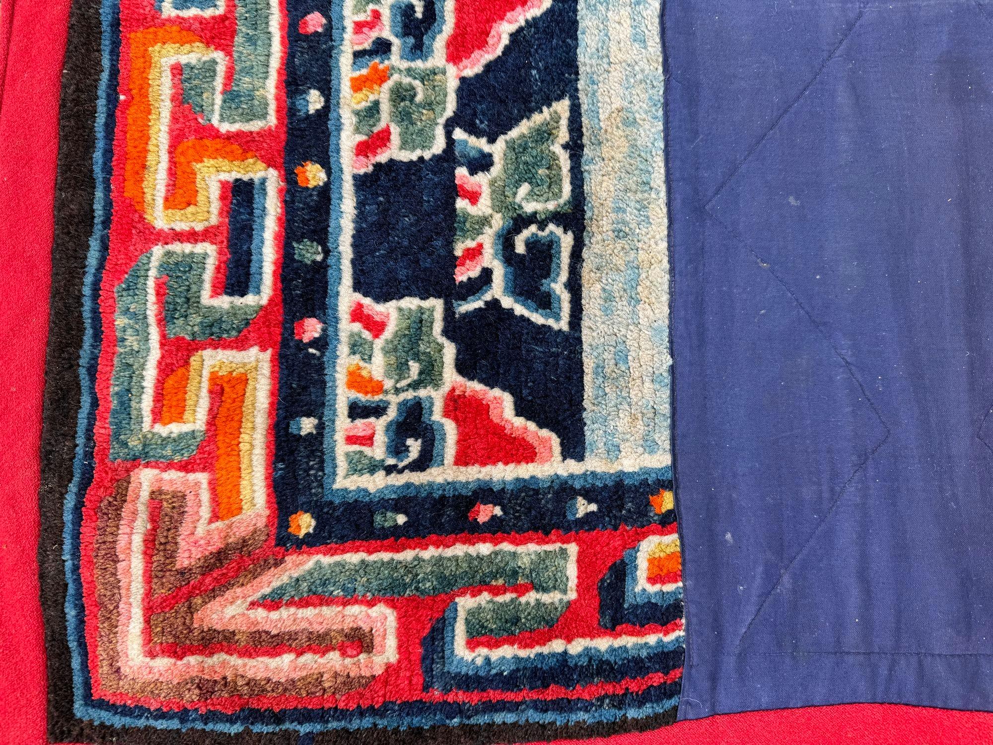 Antique Tibetan Horse Saddle Cover 1.00m x 0.60m 5