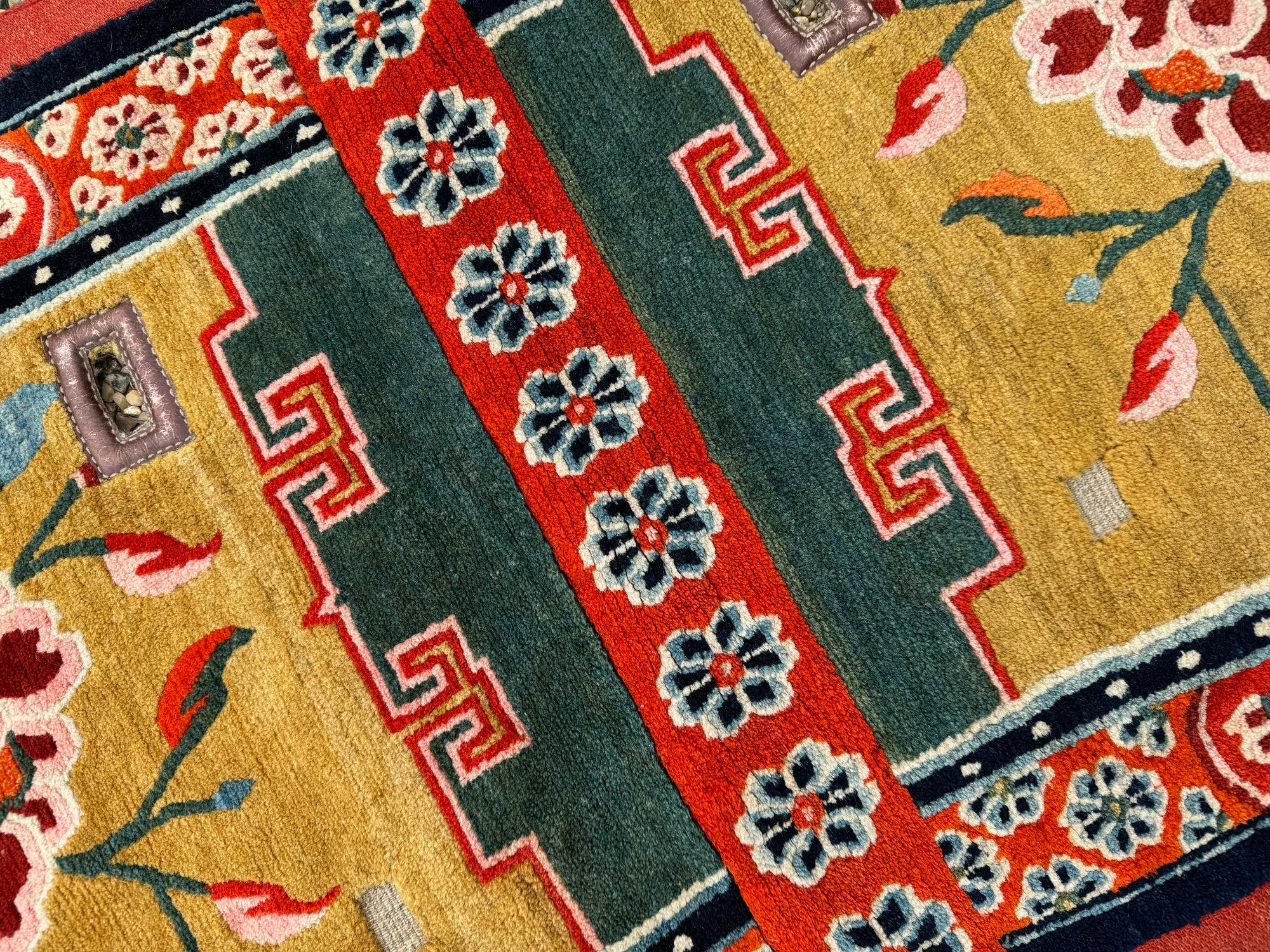 Antique Tibetan Horse Saddle Cover 1.24m x 0.67m 7