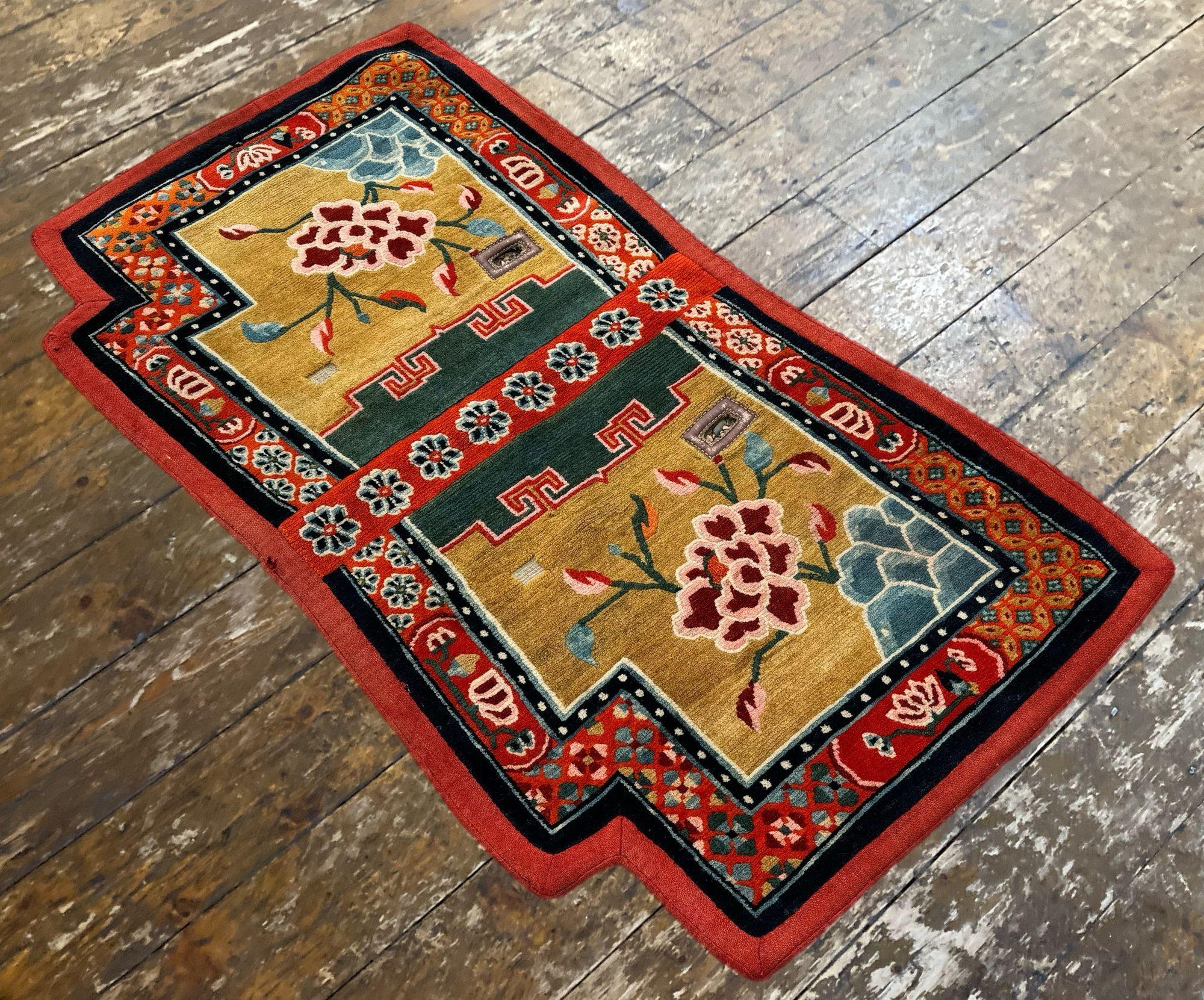 Wool Antique Tibetan Horse Saddle Cover 1.24m x 0.67m