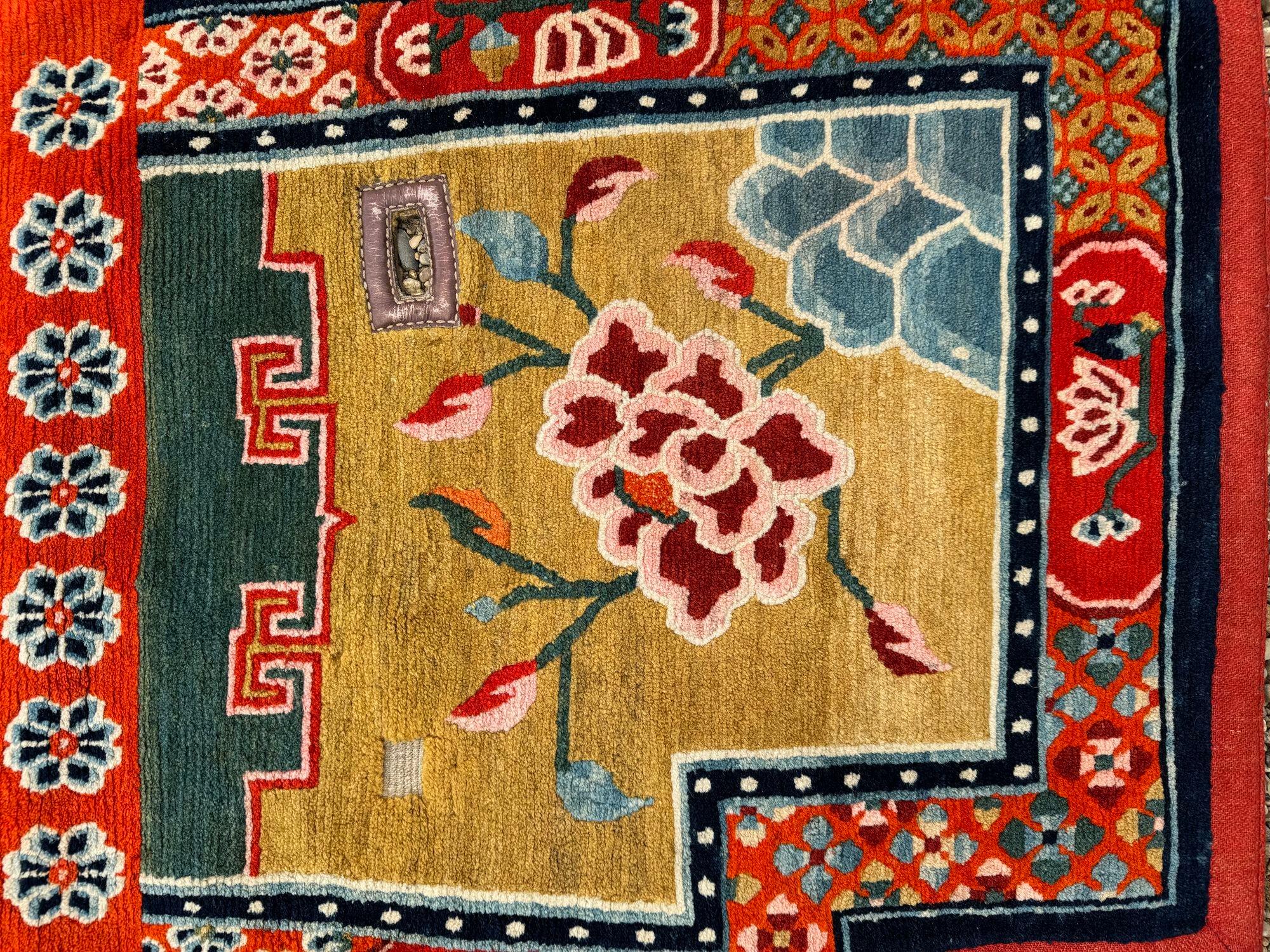 Antique Tibetan Horse Saddle Cover 1.24m x 0.67m 4