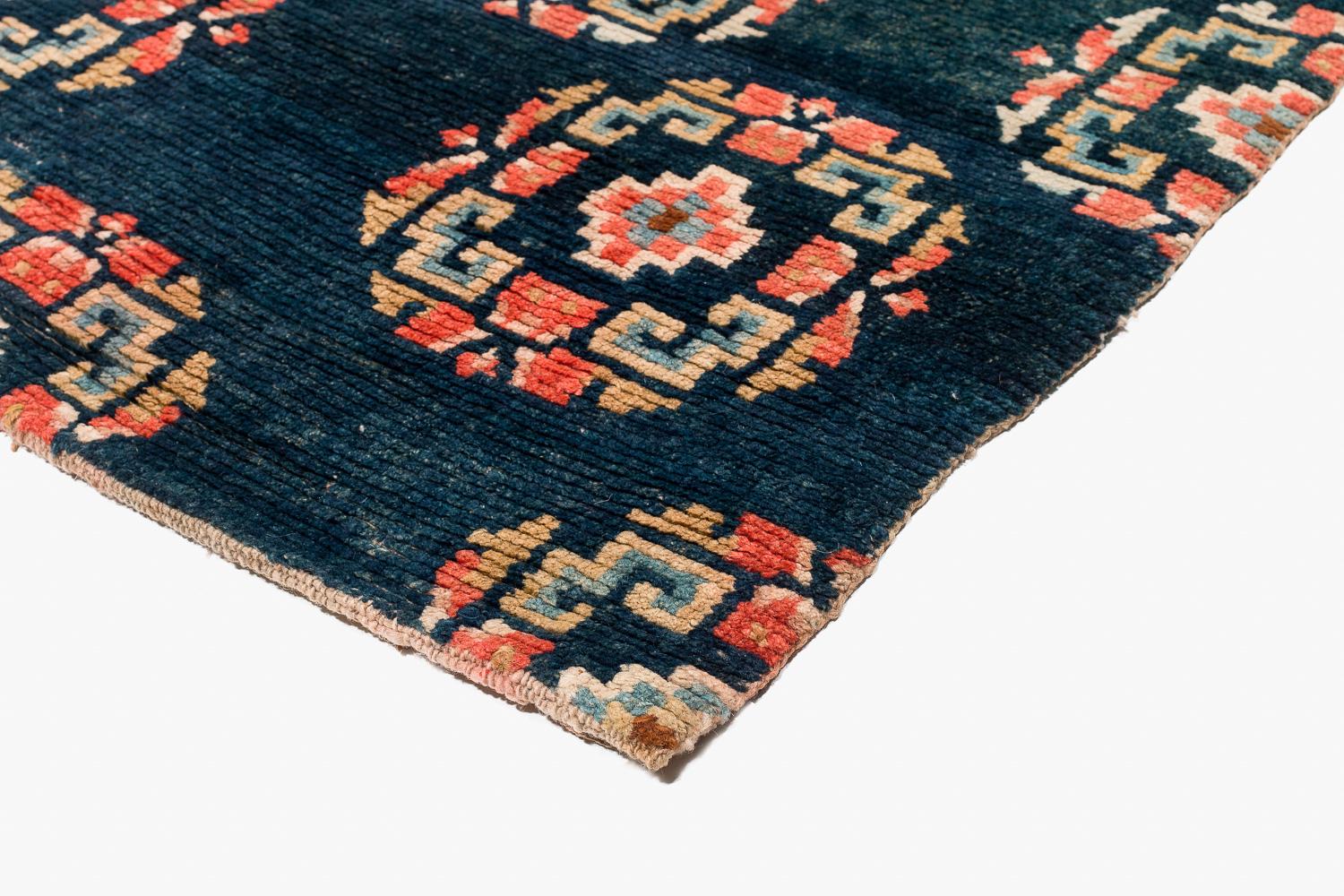 20th Century Antique Tibetan Indigo Rug