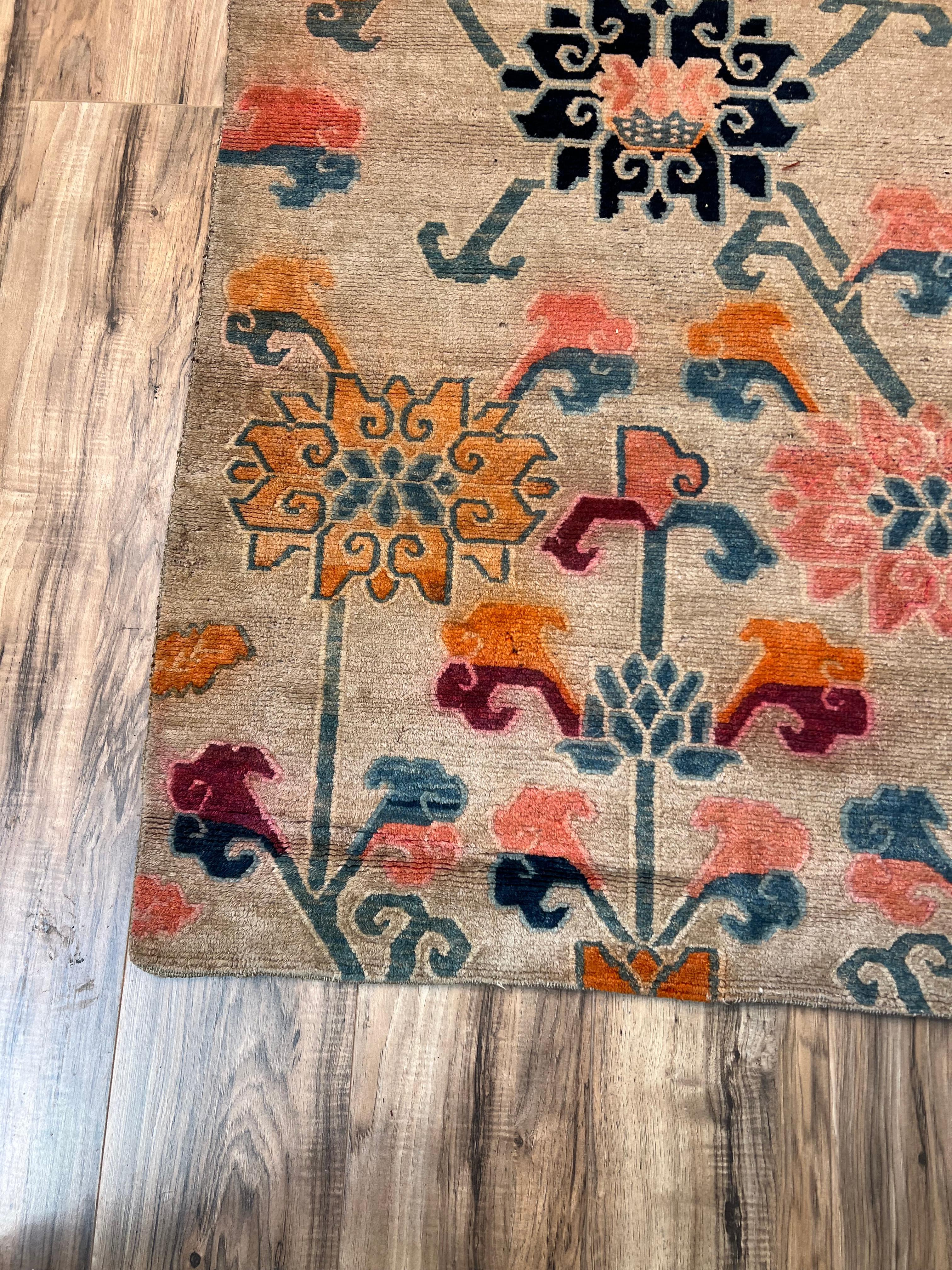 Tibétain Tapis tibétain ancien Khaden, vers Début du 20ème siècle - 2'10 x 5'4 en vente
