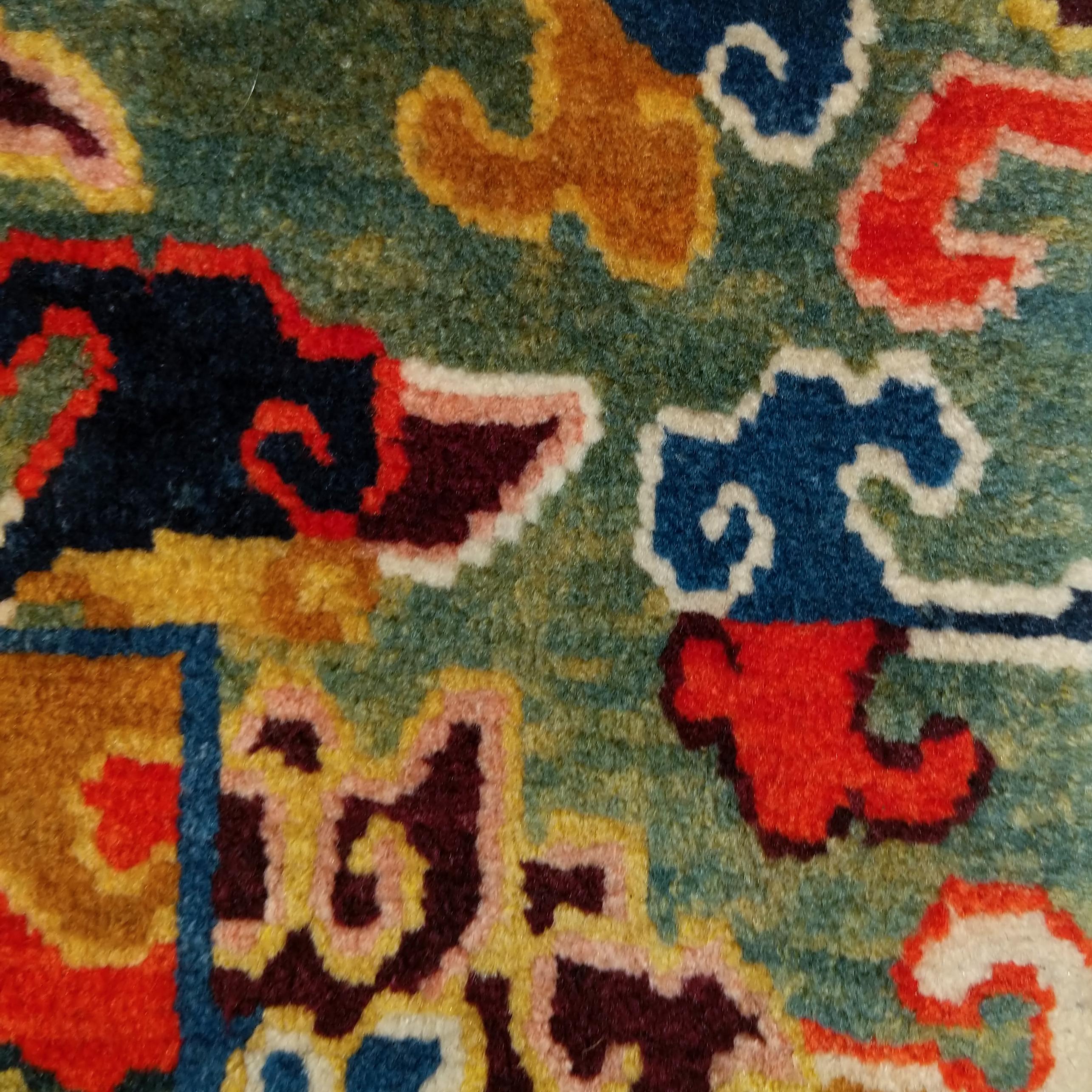 Early 20th Century Antique Tibetan Meditation Rug for a High Lama For Sale
