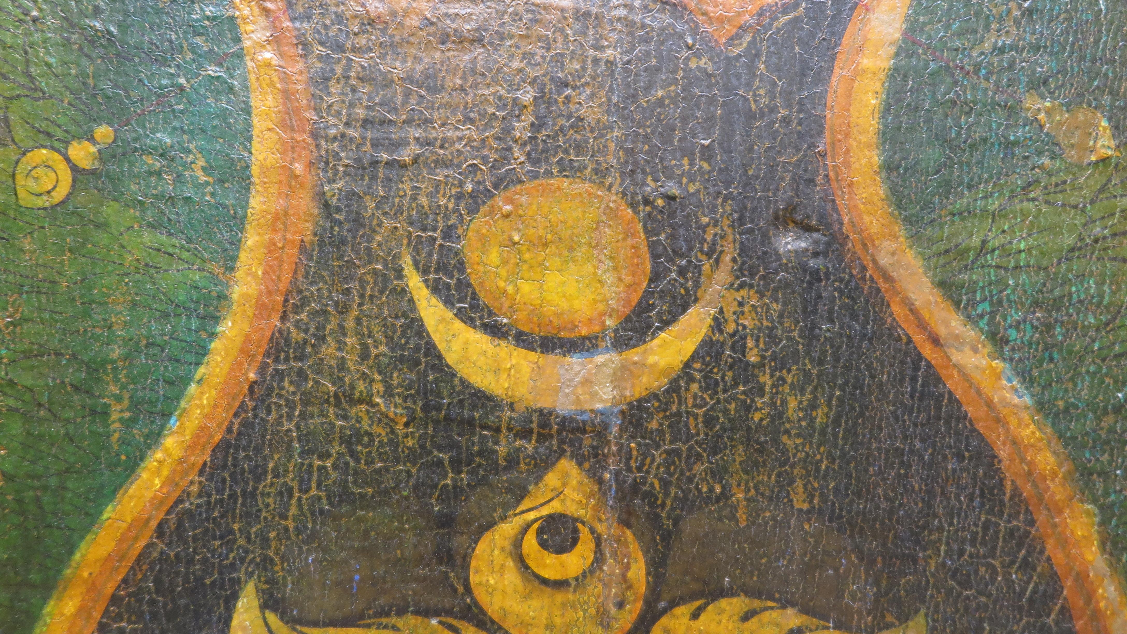Antique Tibetan Painted Door For Sale 2