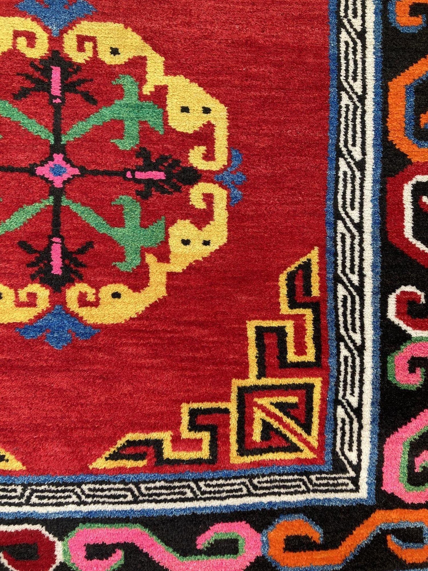 Antiker Tibetischer Teppich 1.70m X 0.97m im Angebot 5