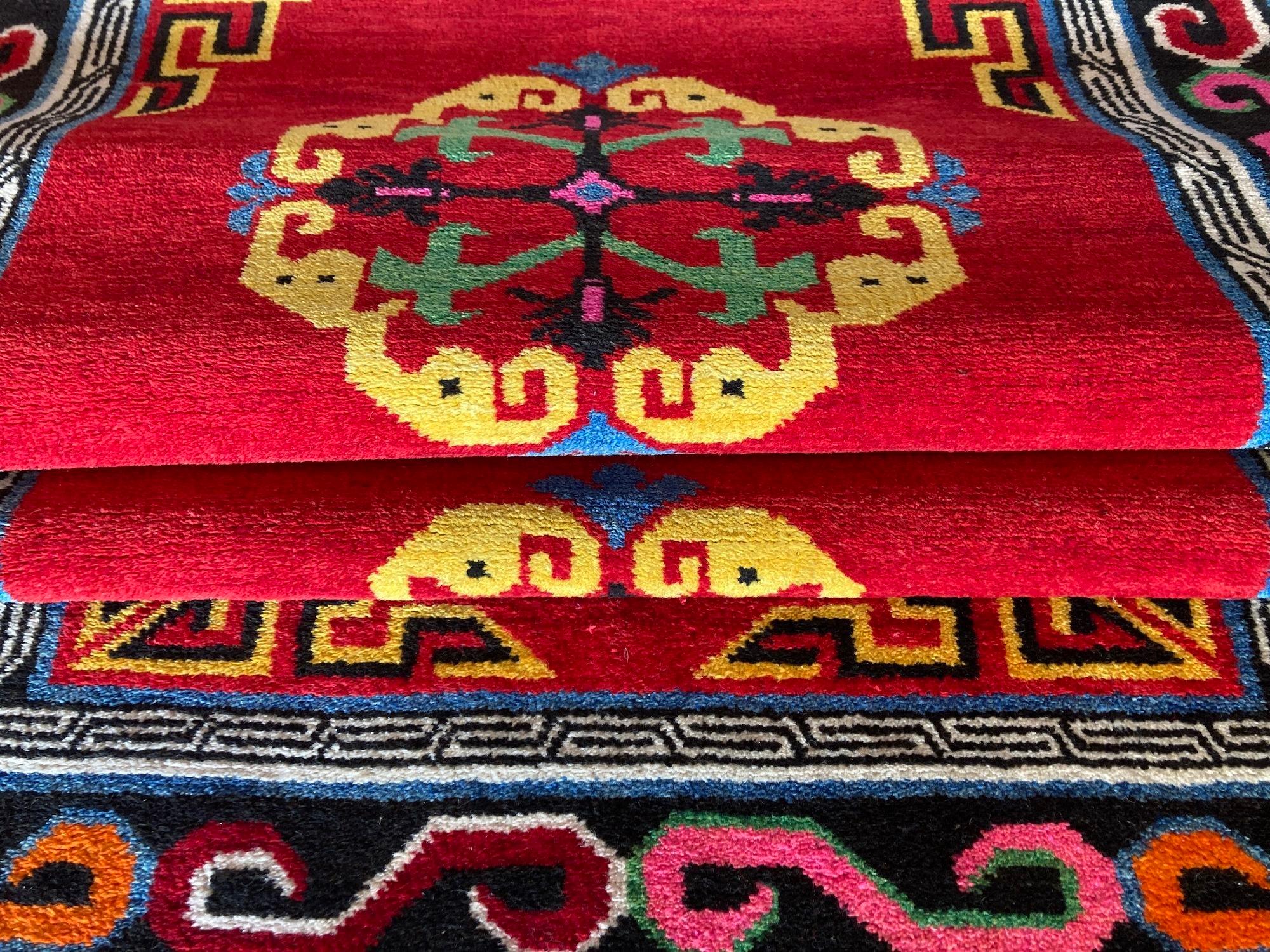 Antiker Tibetischer Teppich 1.70m X 0.97m im Angebot 6