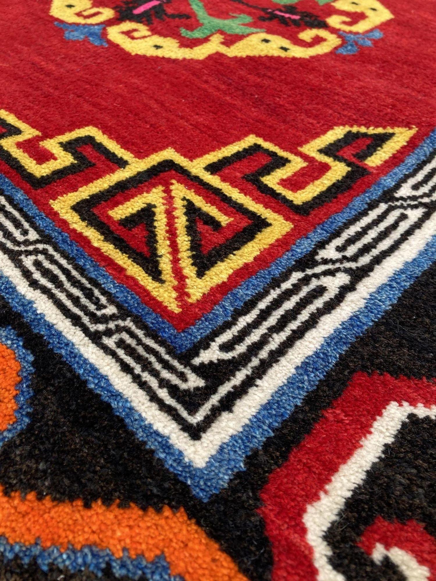 Antiker Tibetischer Teppich 1.70m X 0.97m im Angebot 3