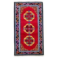 Tapis tibétain ancien 1,70 m x 0,97 m