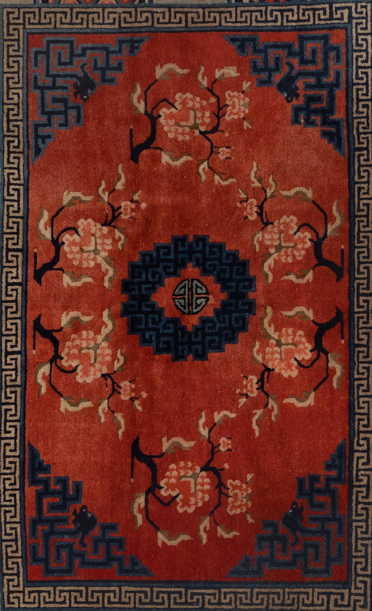 Antique Tibetan Rug In Good Condition For Sale In Los Angeles, CA
