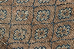 Antique Tibetan Rug Fragment in Brown with Floral Patterns - Rug & Kilim