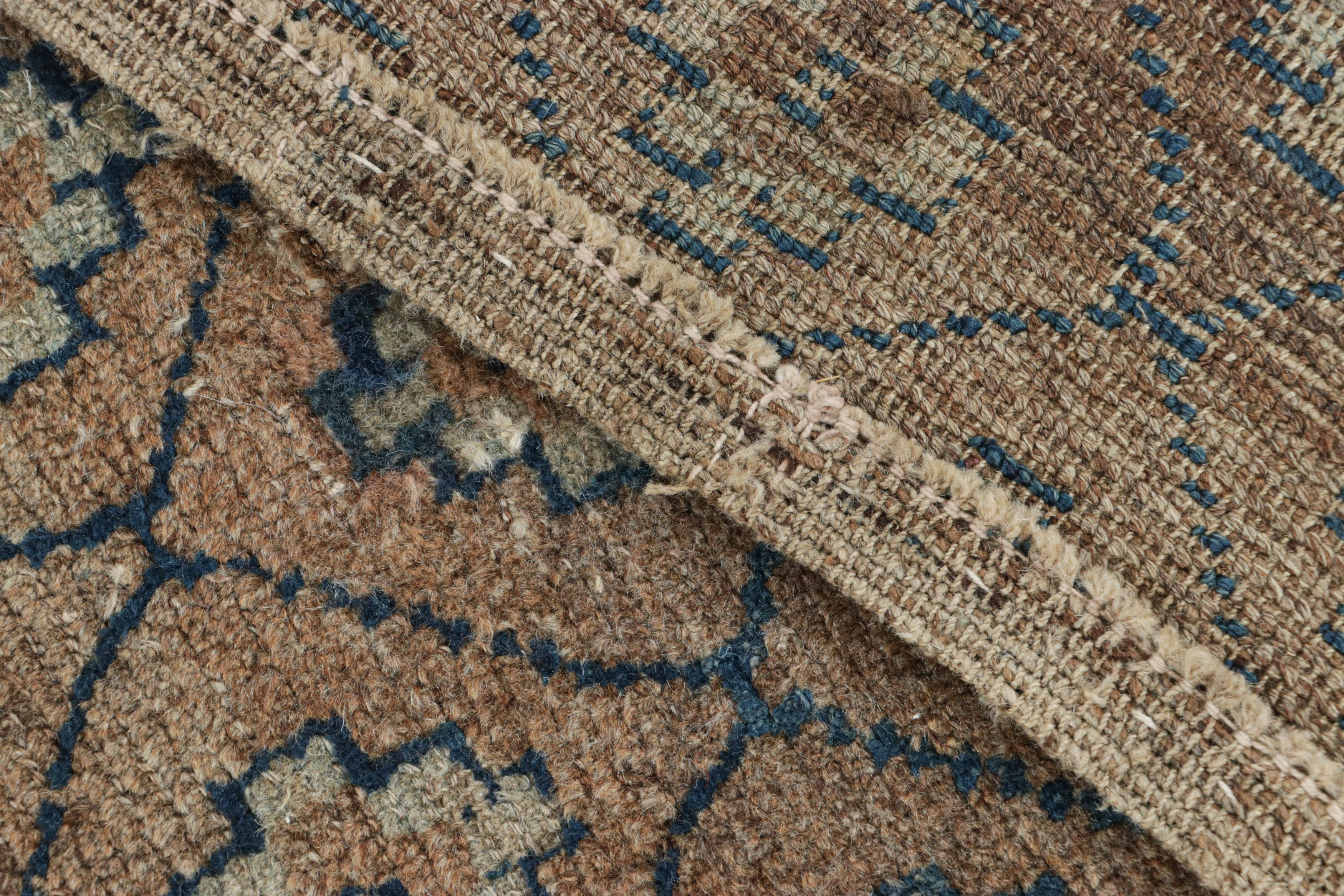 Antikes tibetisches Teppichfragment in Brown mit Blumenmustern - Rug & Kilim (Spätes 19. Jahrhundert) im Angebot