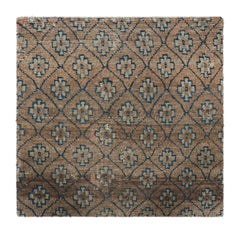 Antico frammento di tappeto tibetano marrone con motivi floreali - Rug & Kilim