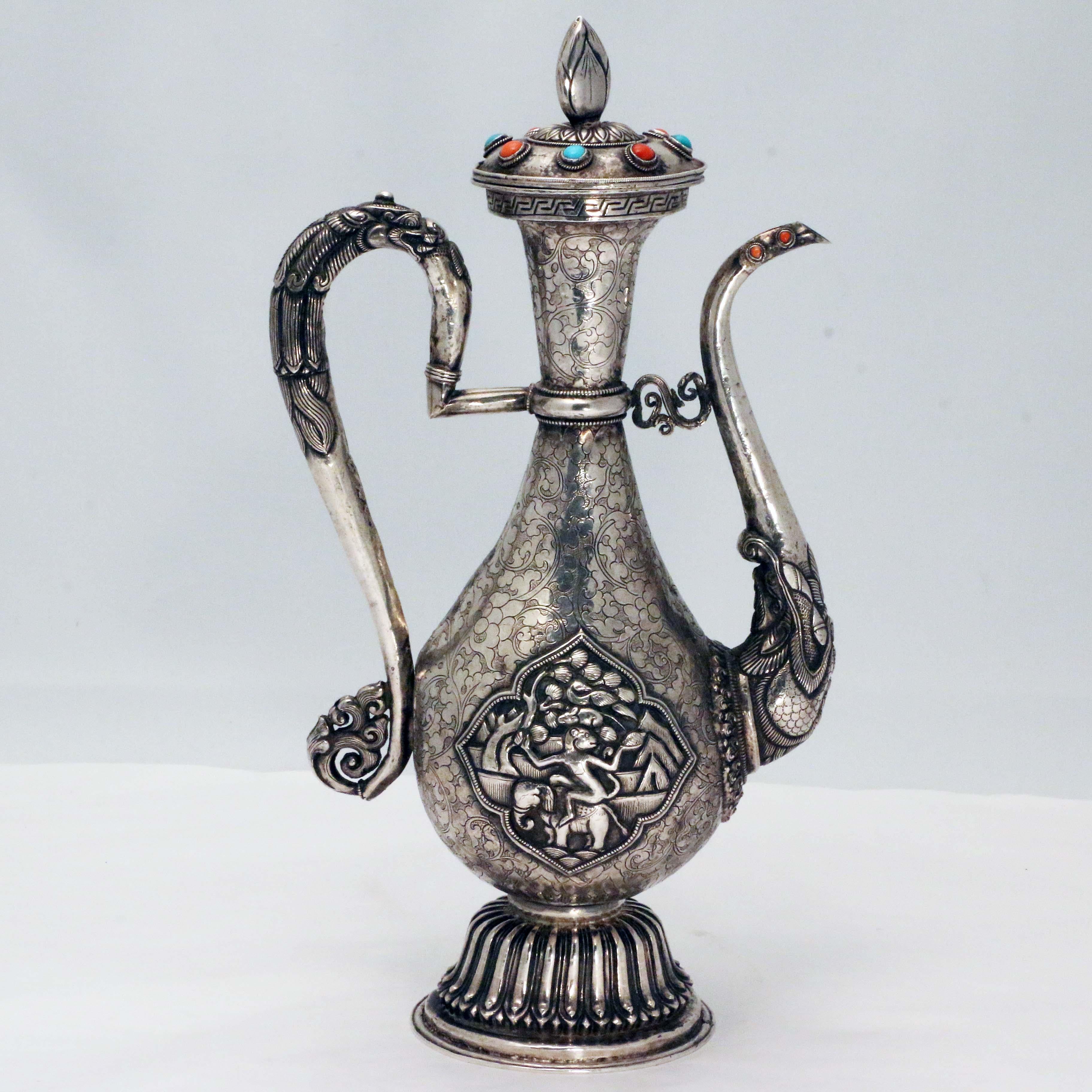 This is a water ewer used in Tibetan ritual offerings to the 