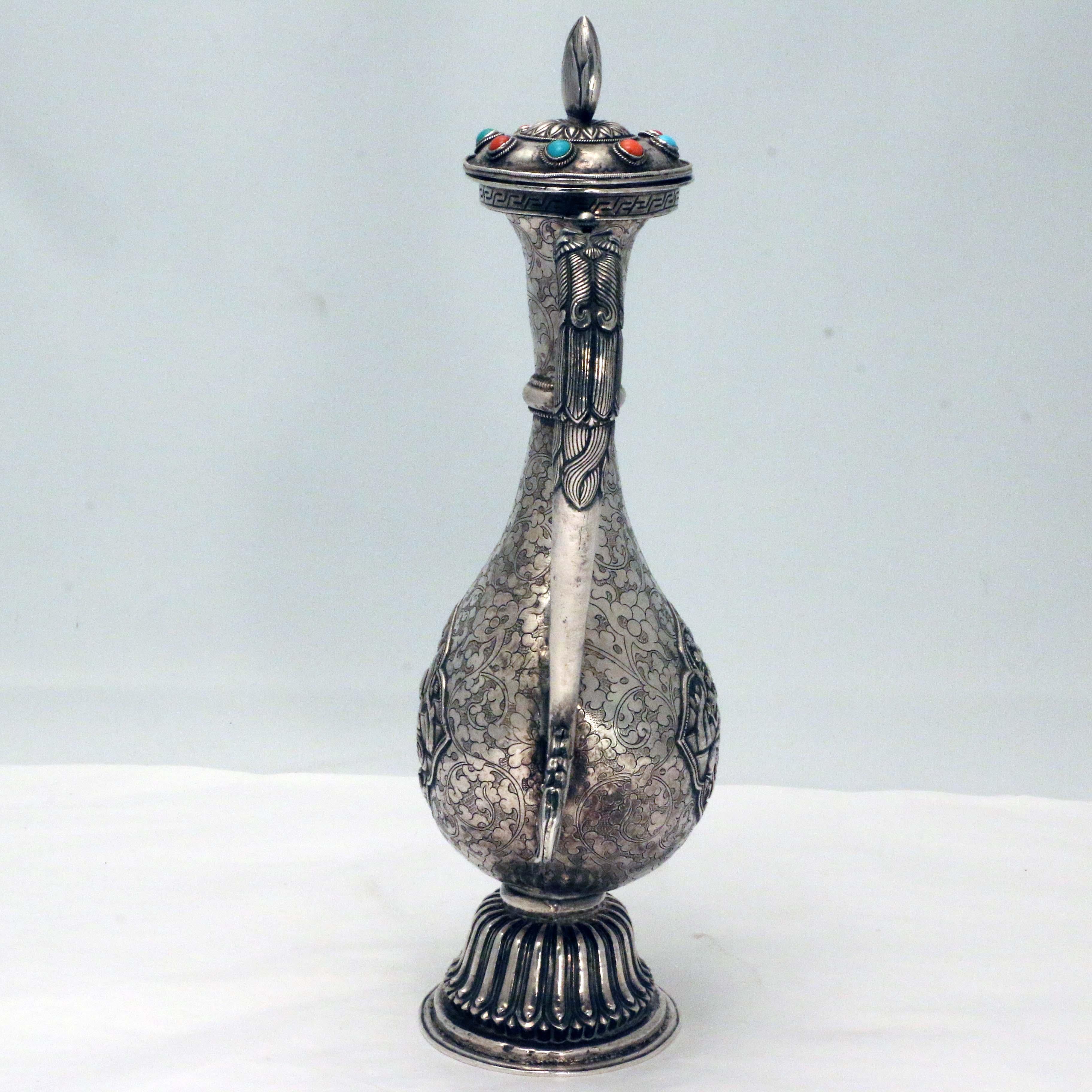 silver ewer