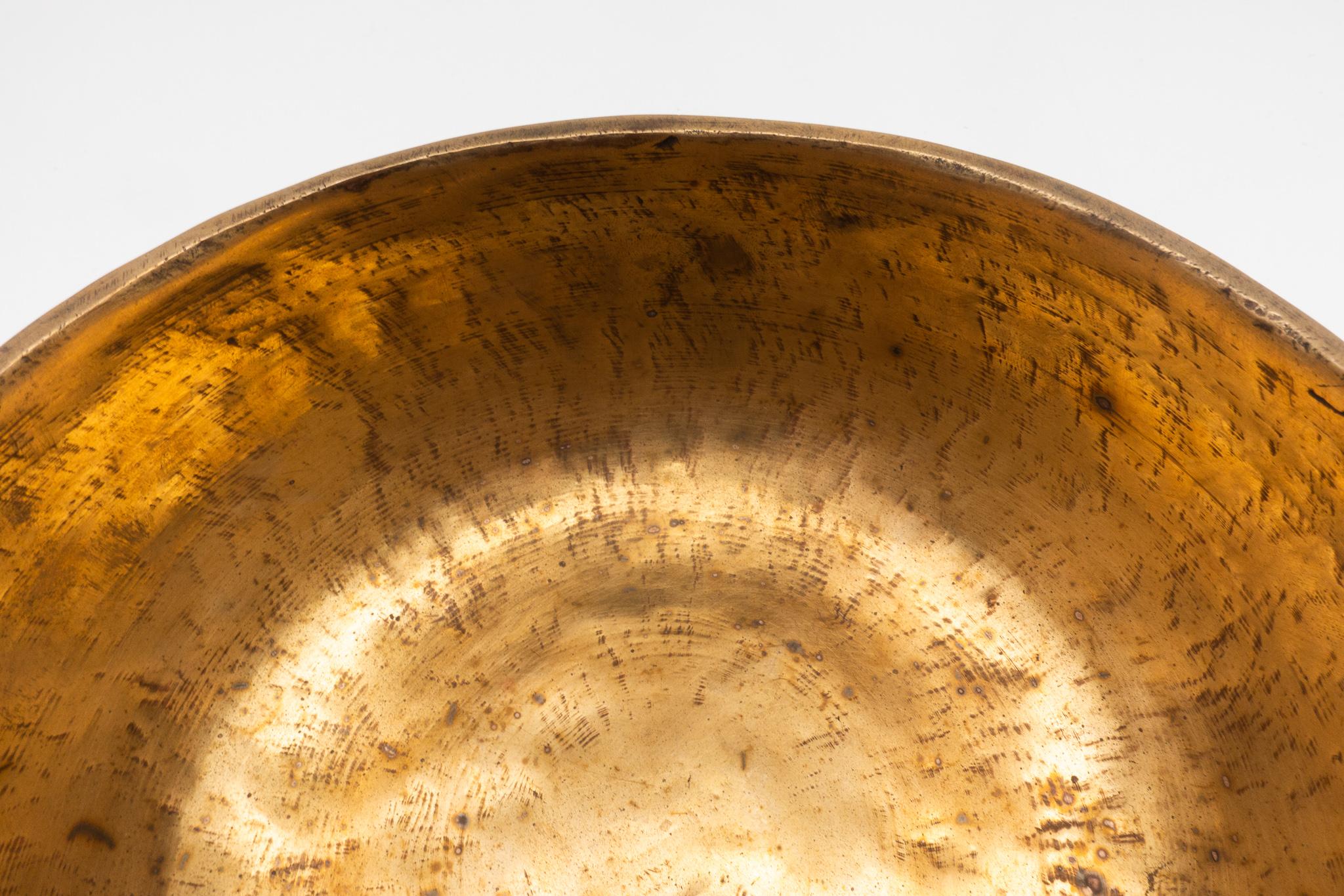 Bronze Antique Tibetan Singing Bowl with Striker