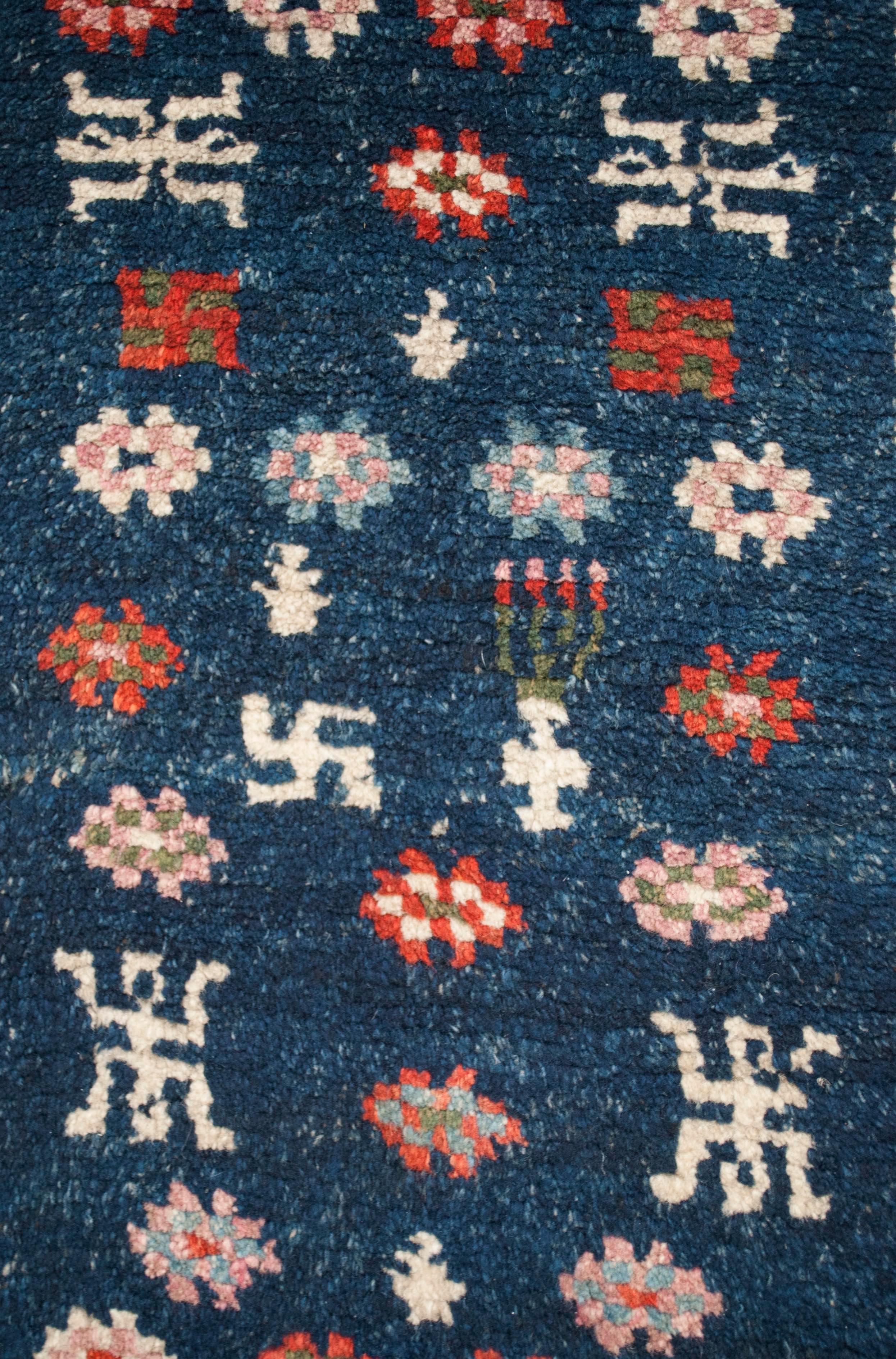Alfombra Tibetana Antigua para Sentarse o Corredor Tibetano en venta