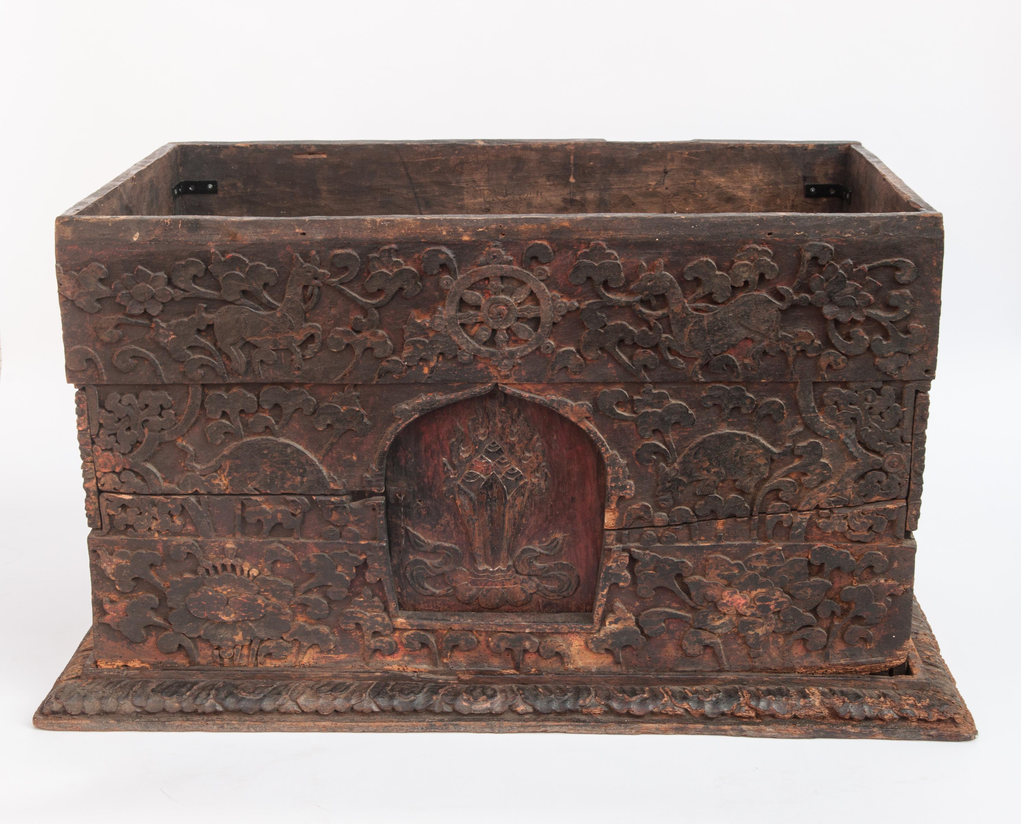 Antique Tibetan Style Religious Storage Box from Bhutan, 19th Century or Earlier 9
