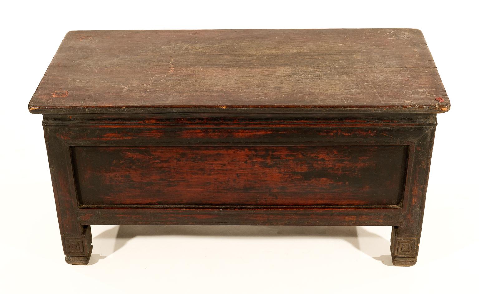 Totally handmade from beautiful hardwood with lots of patina, surface markings and cool vibe from over a century's use in Tibet. This piece is beautifully crafted with all dovetails wood details.

This piece comes from Joseph Carini's Private