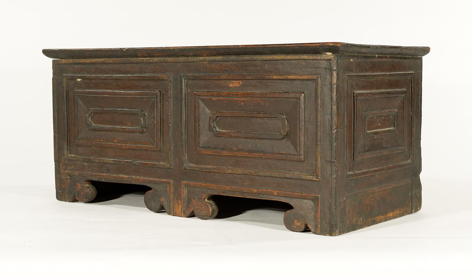Antique Tibetan Tea Table or Storage Box For Sale 1