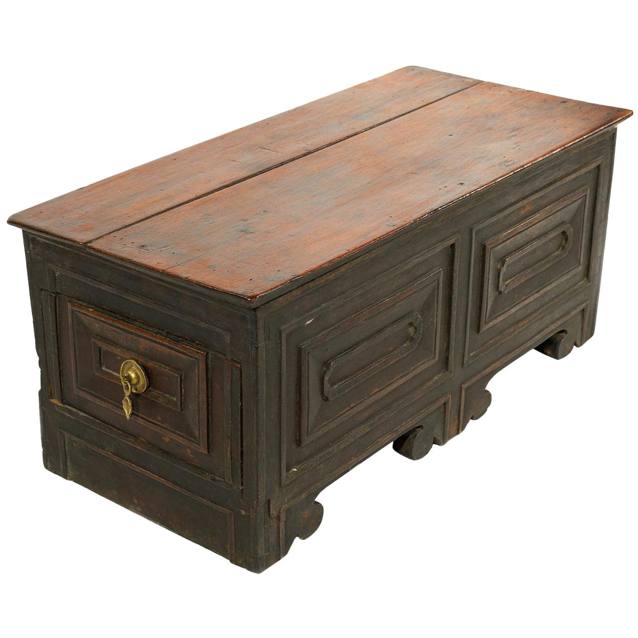 Antique Tibetan Tea Table or Storage Box For Sale