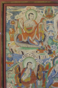 Antique Tibetan Thangka, Fabric Art, 18th/19th Century
