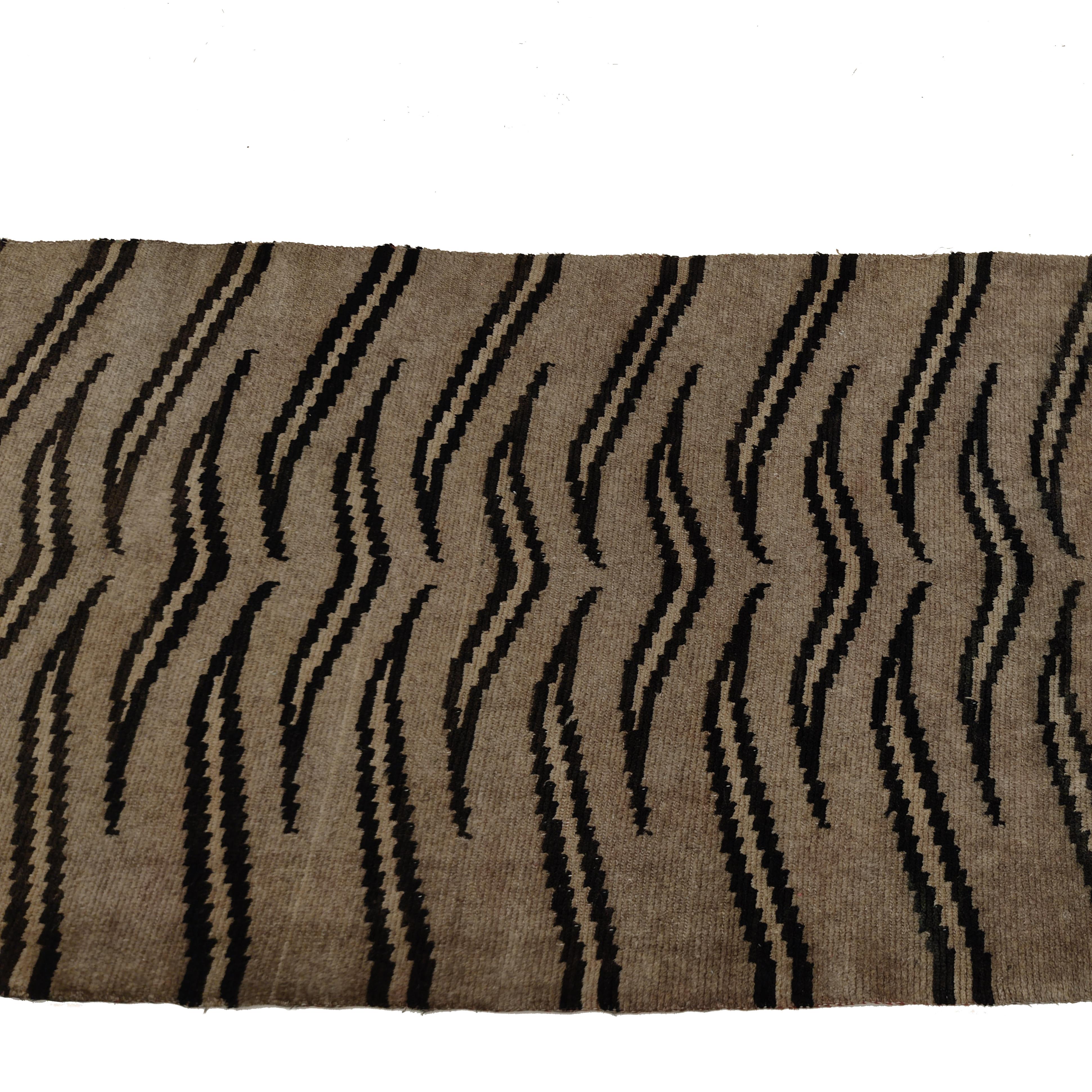 Hand-Knotted Antique Tibetan Tiger Pelt Rug For Sale