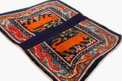 Antique Tibetan Tiger Wool Saddle Rug