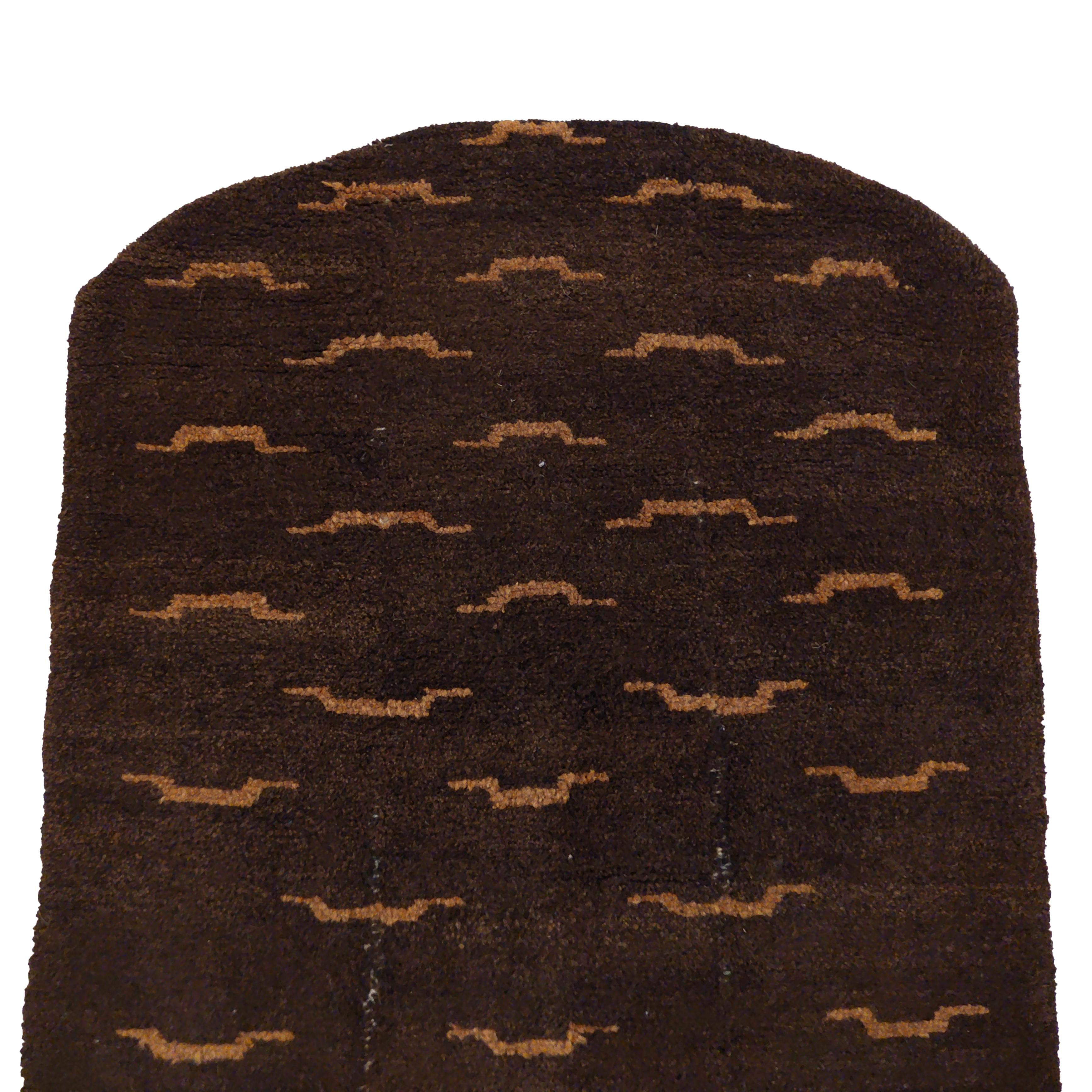 Antiker tibetischer Tsukdruk-Teppich mit Tigerpelz-Muster (Tibetisch) im Angebot