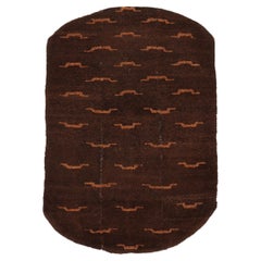 Tapis tibétain ancien Tsukdruk avec motif de peau de tigre