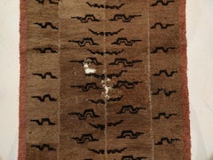 Antique Tibetan Tsuktruk Rug with Tiger Pelt Pattern