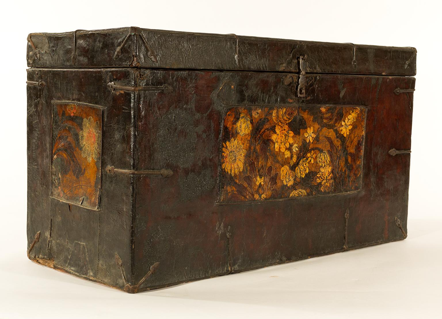 Antique Tibetan Wood Chest 1