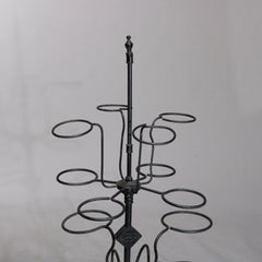 Antique Tiered Wrought Iron Patio Garden Plant Display Stand, circa 1890