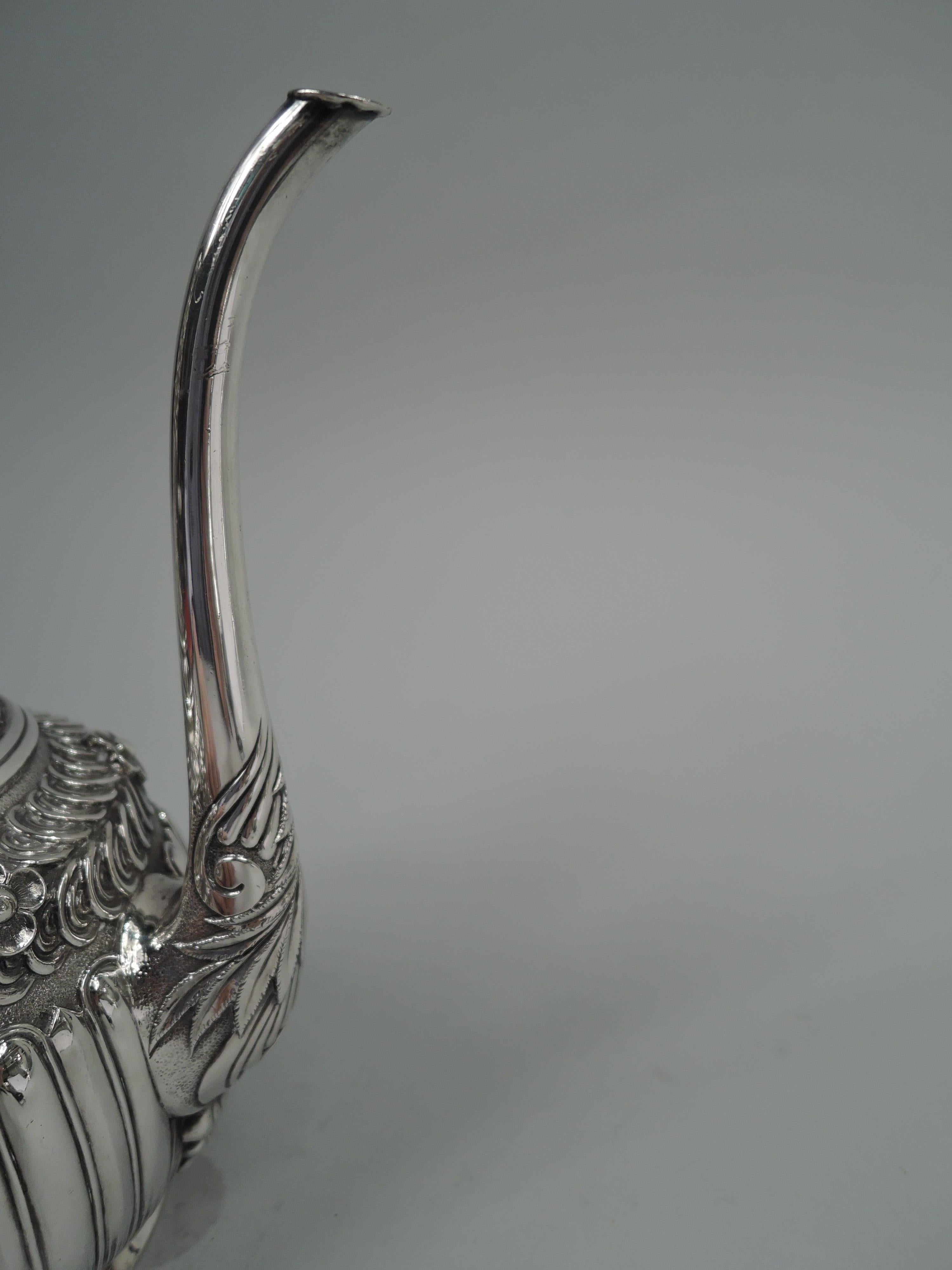 Antigua cafetera turca Tiffany Estética Exótica de plata de ley Plata esterlina en venta