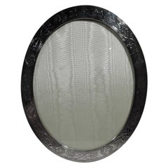 Antique Tiffany Aesthetic Oval Sterling Silver Picture Frame