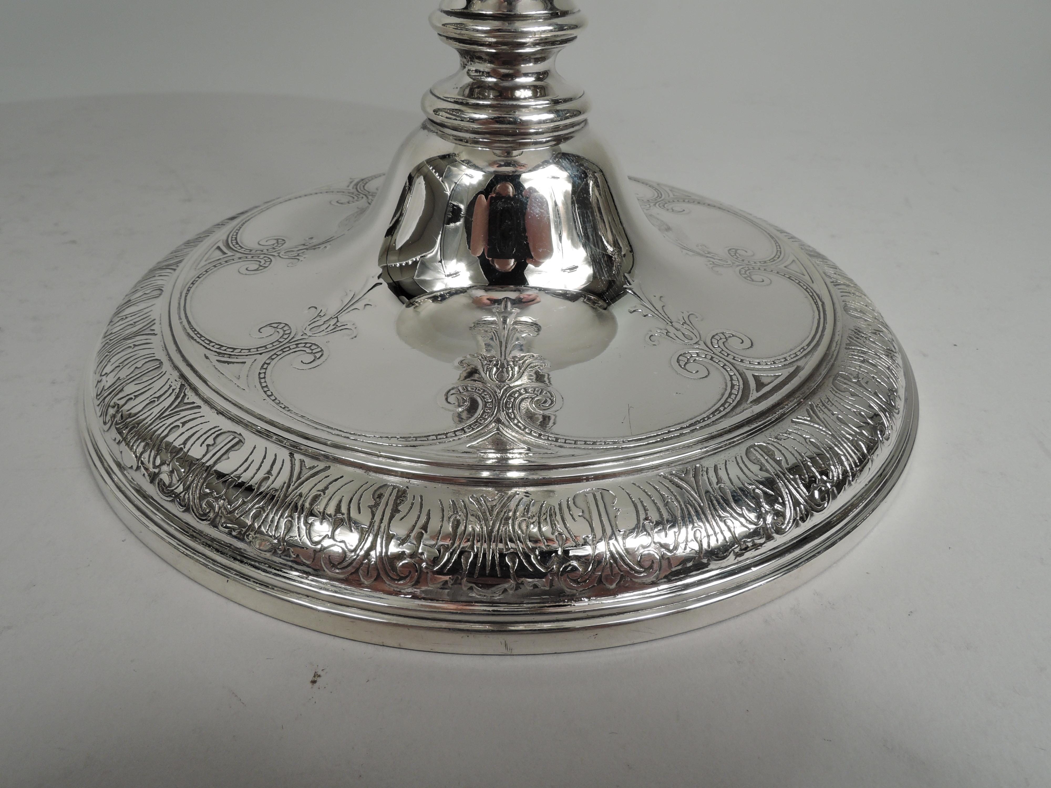 Antique Tiffany Aesthetic Sterling Silver Centerpiece Compote 1