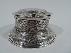 Antique Tiffany American Aesthetic Sterling Silver Inkwell